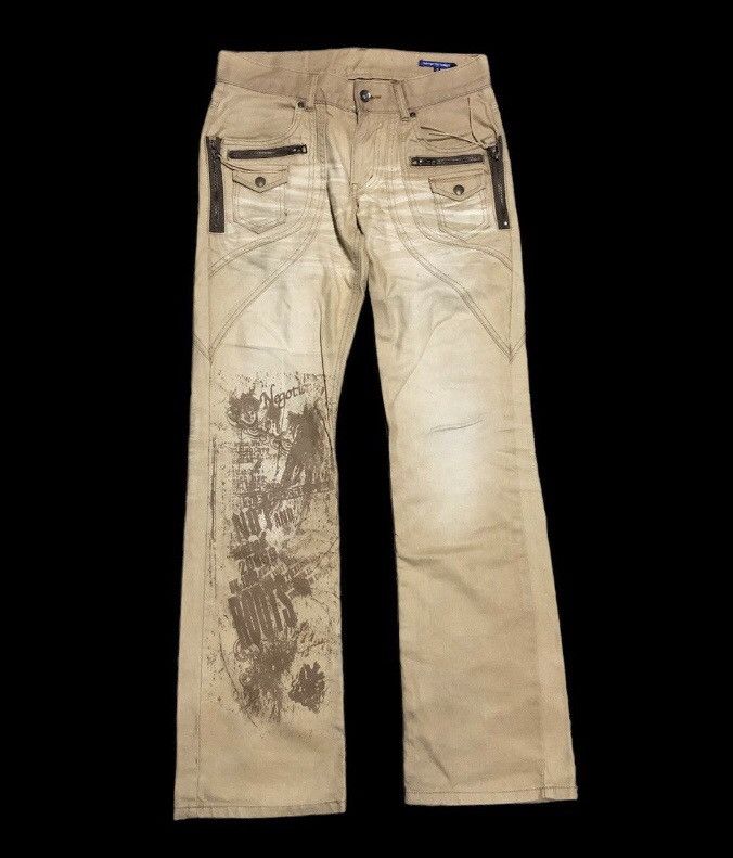 Japanese Brand FLARED⚡️⚡️SEMANTIC DESIGN ZIPPER MULTIPOCKET PANTS Size US 31 - 1 Thumbnail