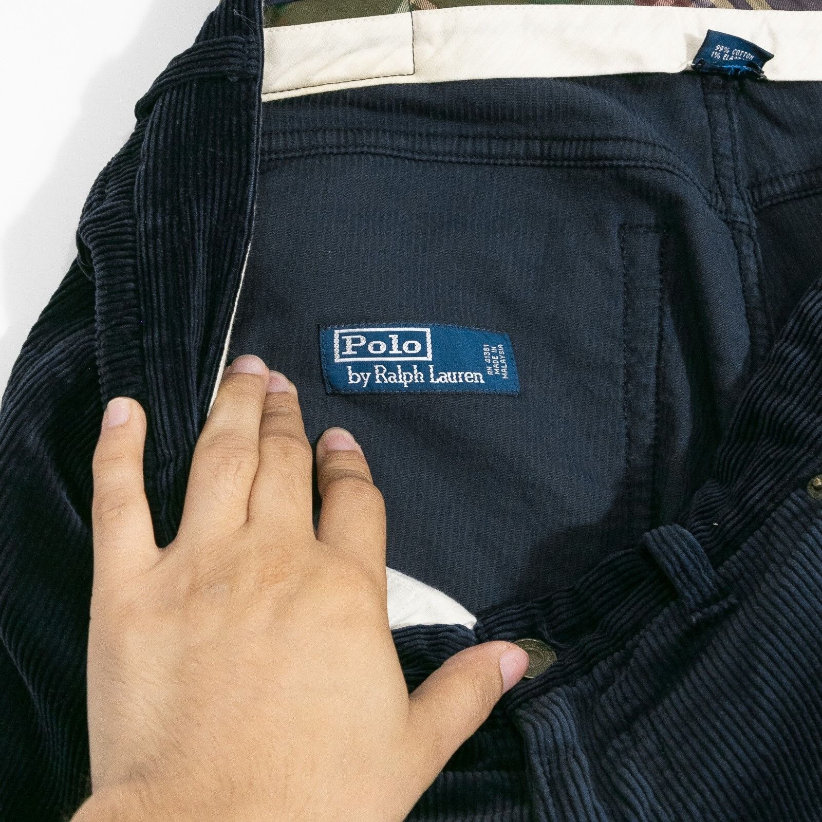 Polo Ralph Lauren Vintage Polo Ralph Lauren Corduroy Pants 36x32 - Dark Blue Size US 36 / EU 52 - 6 Thumbnail