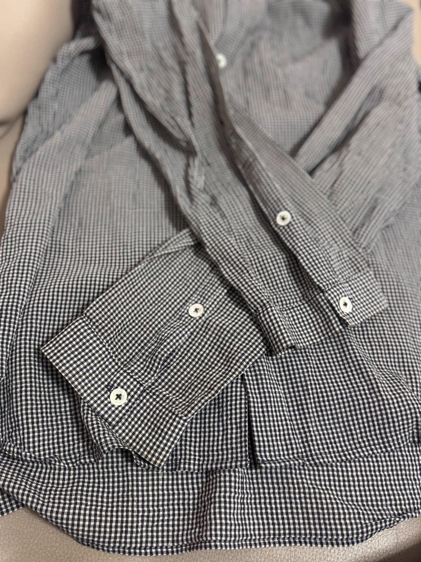 Ann Demeulemeester AnnDemeulemeester Black White Plaid Sheer Unisex XXS Size US XXS / EU 40 - 6 Thumbnail