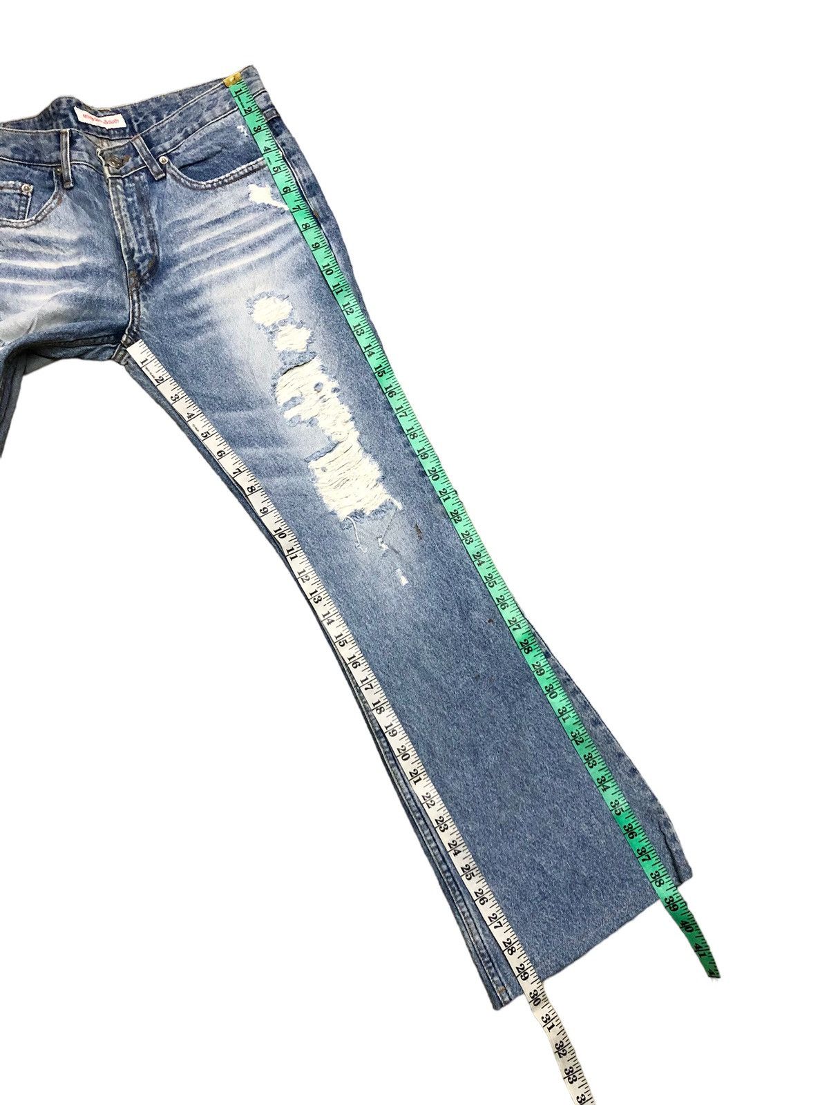 Japanese Brand FLARED‼️‼️CFLINEDENIM & CLOTH DISTRESSED DENIM Size 28" / US 6 / IT 42 - 6 Thumbnail