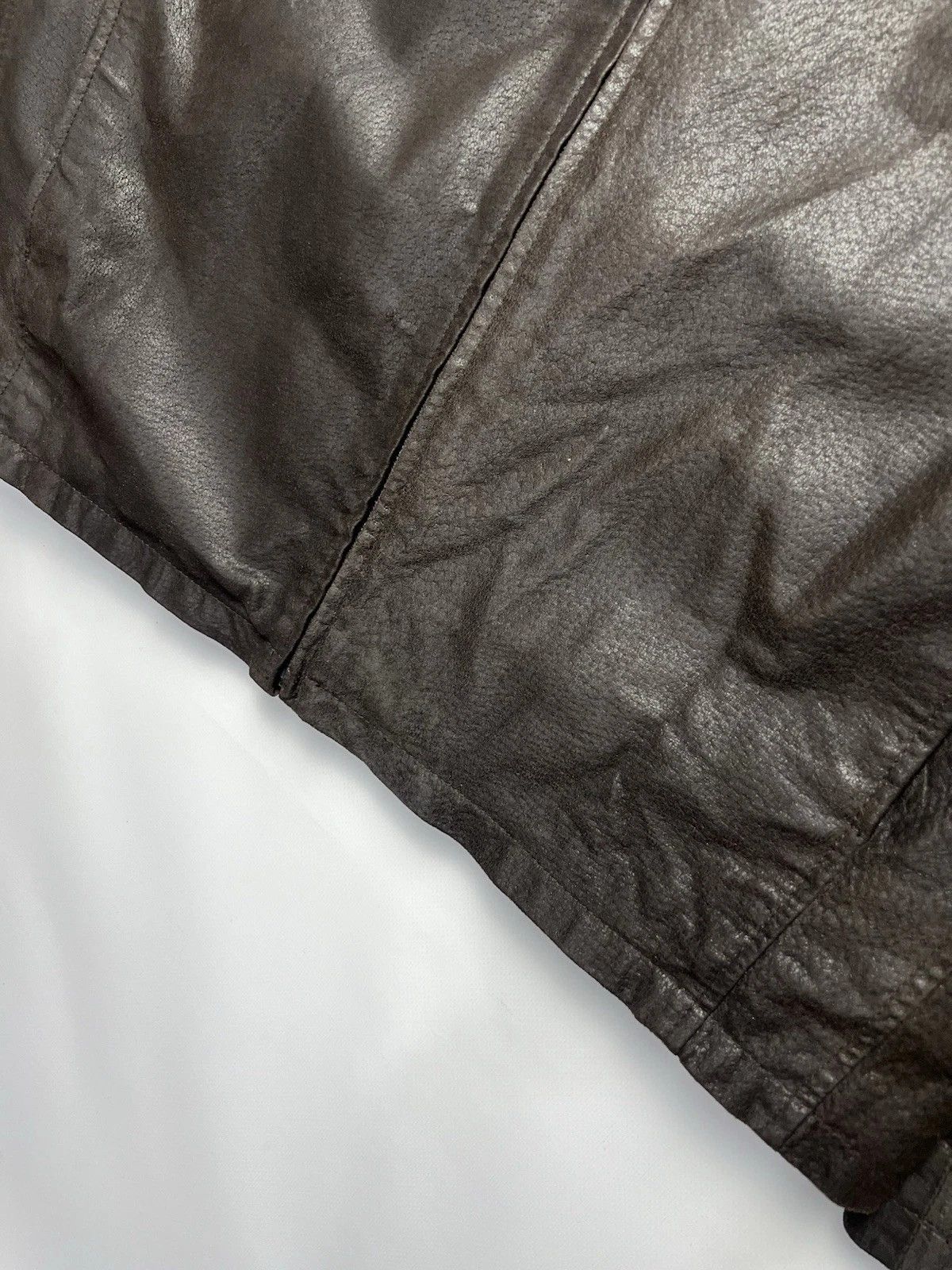 Alpha Industries Alpha Industries Vintage 90's Men's Brown Leather Zip Jacket Size US L / EU 52-54 / 3 - 12 Thumbnail