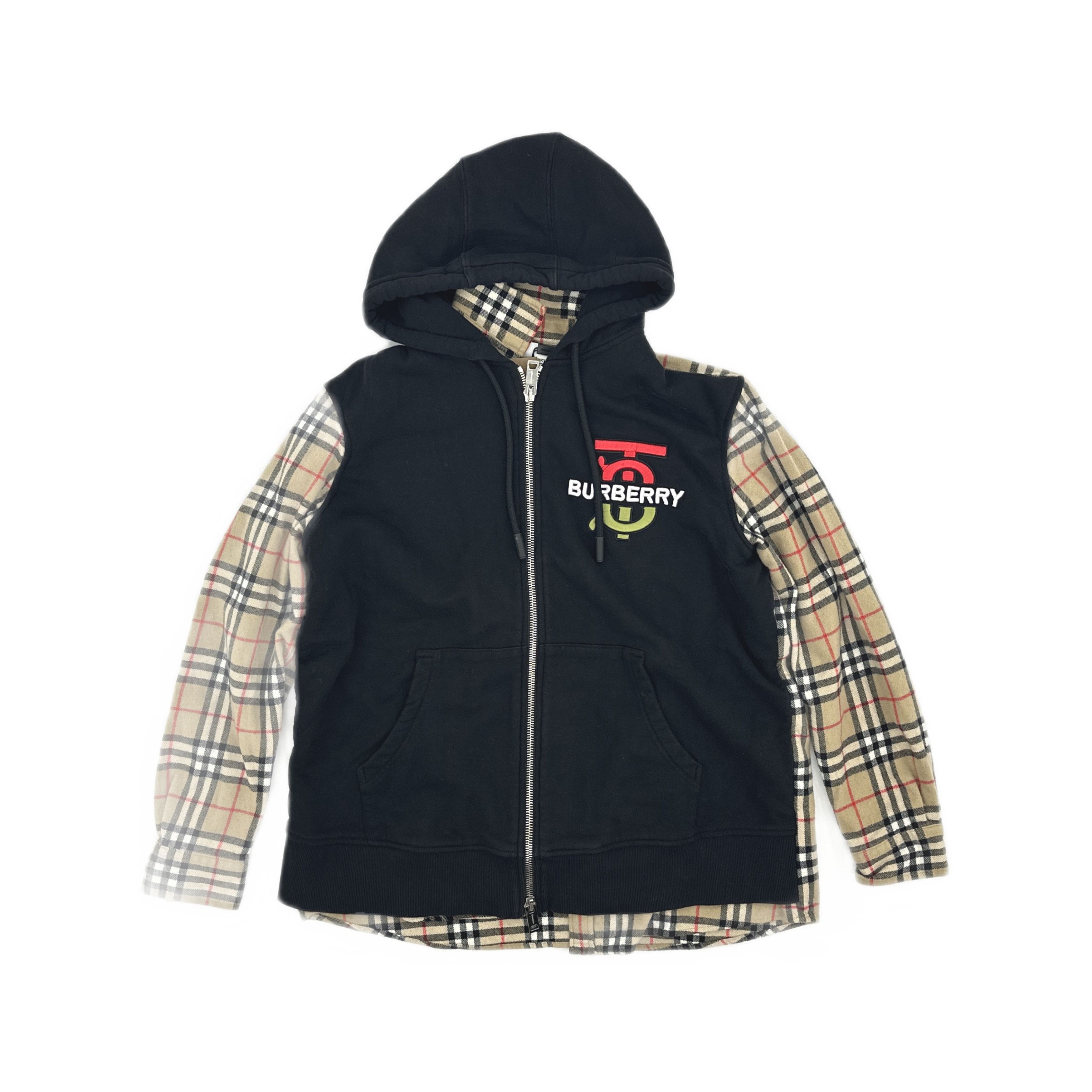 Burberry Burberry Check Sleeve Zip Hoodie Size S Size US S / EU 44-46 / 1 - 1 Thumbnail