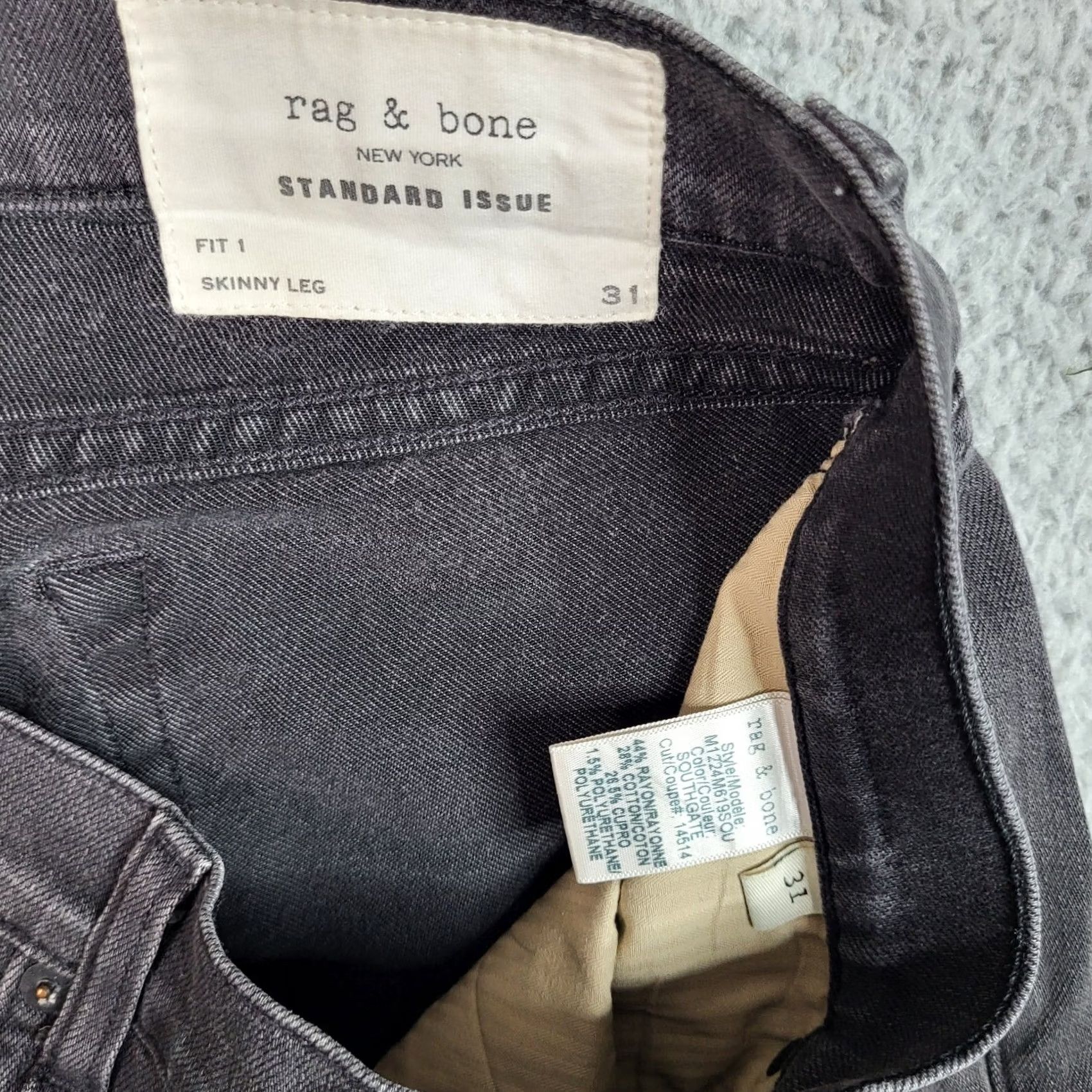 Rag & Bone Rag & bone Standard Issue Fit 1 Skinny Jeans Size 31 Gray Dark Denim Regular Mens Skinny 31 Knit Cotton Polyester Rayon Inseam 29 Baggy? Size US 31 - 3 Thumbnail