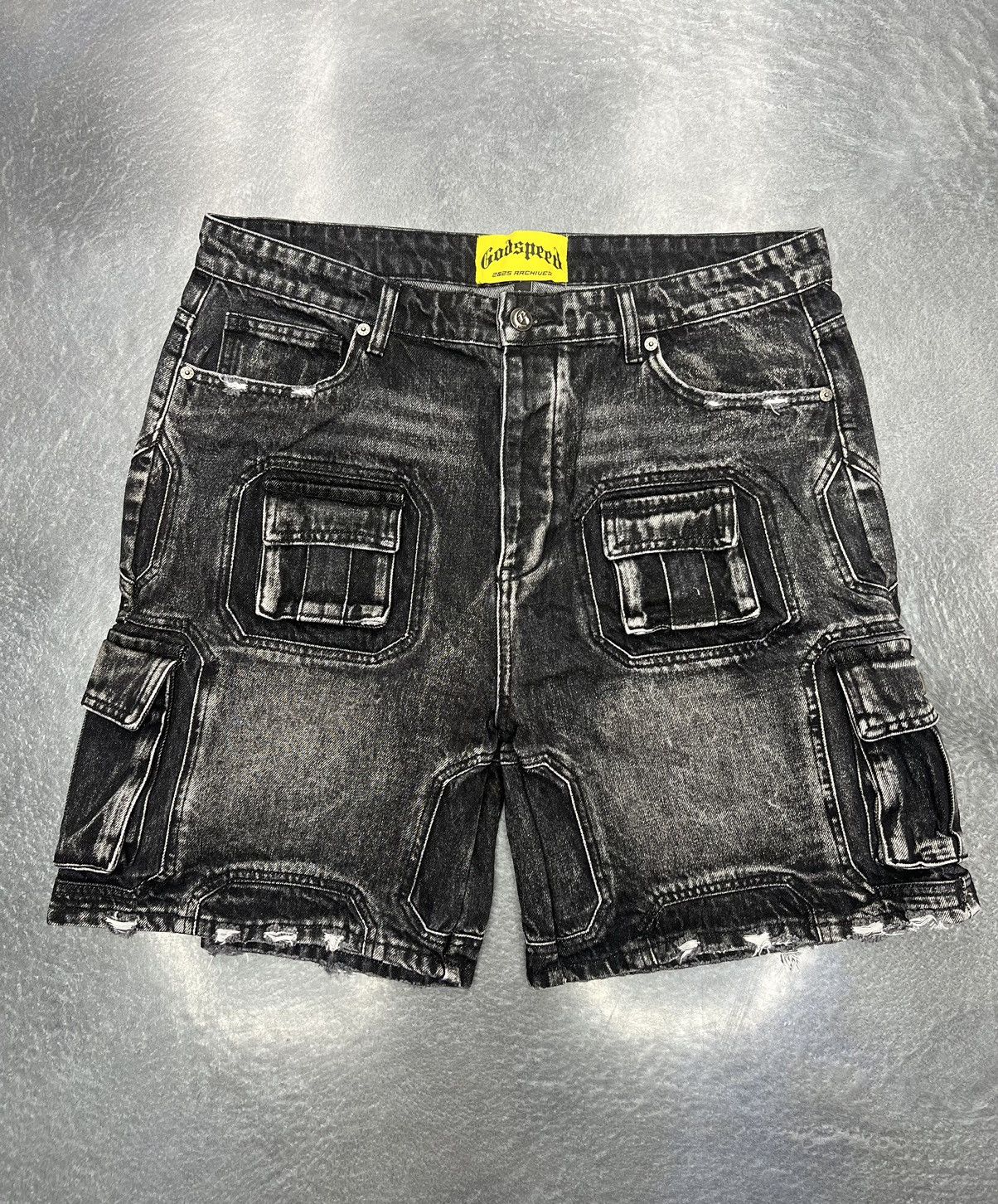 Godspeed Godspeed Octagon Cargo Denim Shorts Size US 36 / EU 52 - 1 Thumbnail