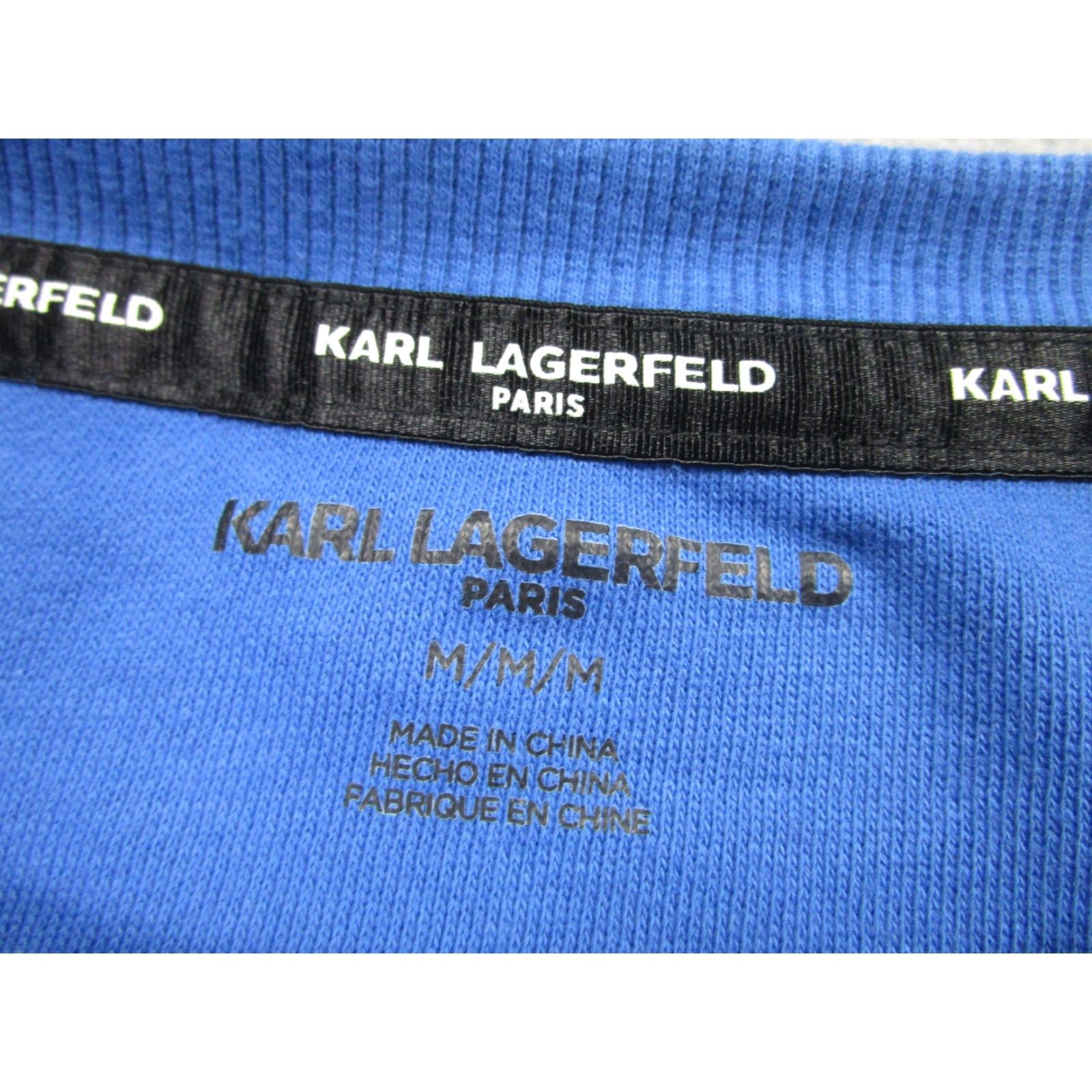 Karl Lagerfeld Karl Lagerfeld Paris Sweatshirt Womens Medium Blue Black Bold Logo Pullover Size M / US 6-8 / IT 42-44 - 5 Thumbnail