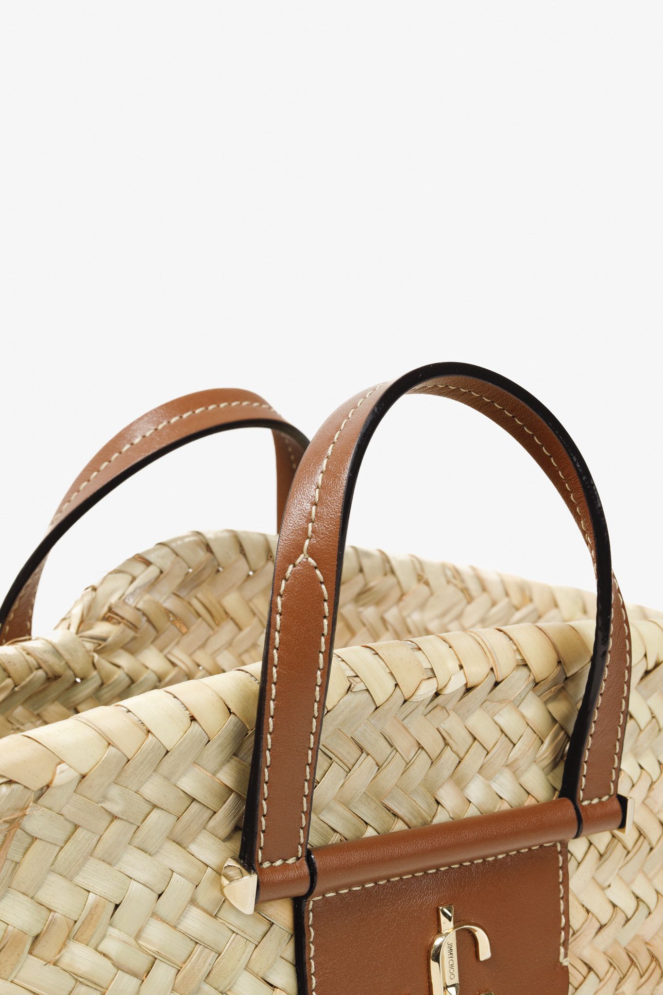 Jimmy Choo Jimmy Choo Macy Small Raffia Cross-Body Tote Bag Size ONE SIZE - 9 Thumbnail