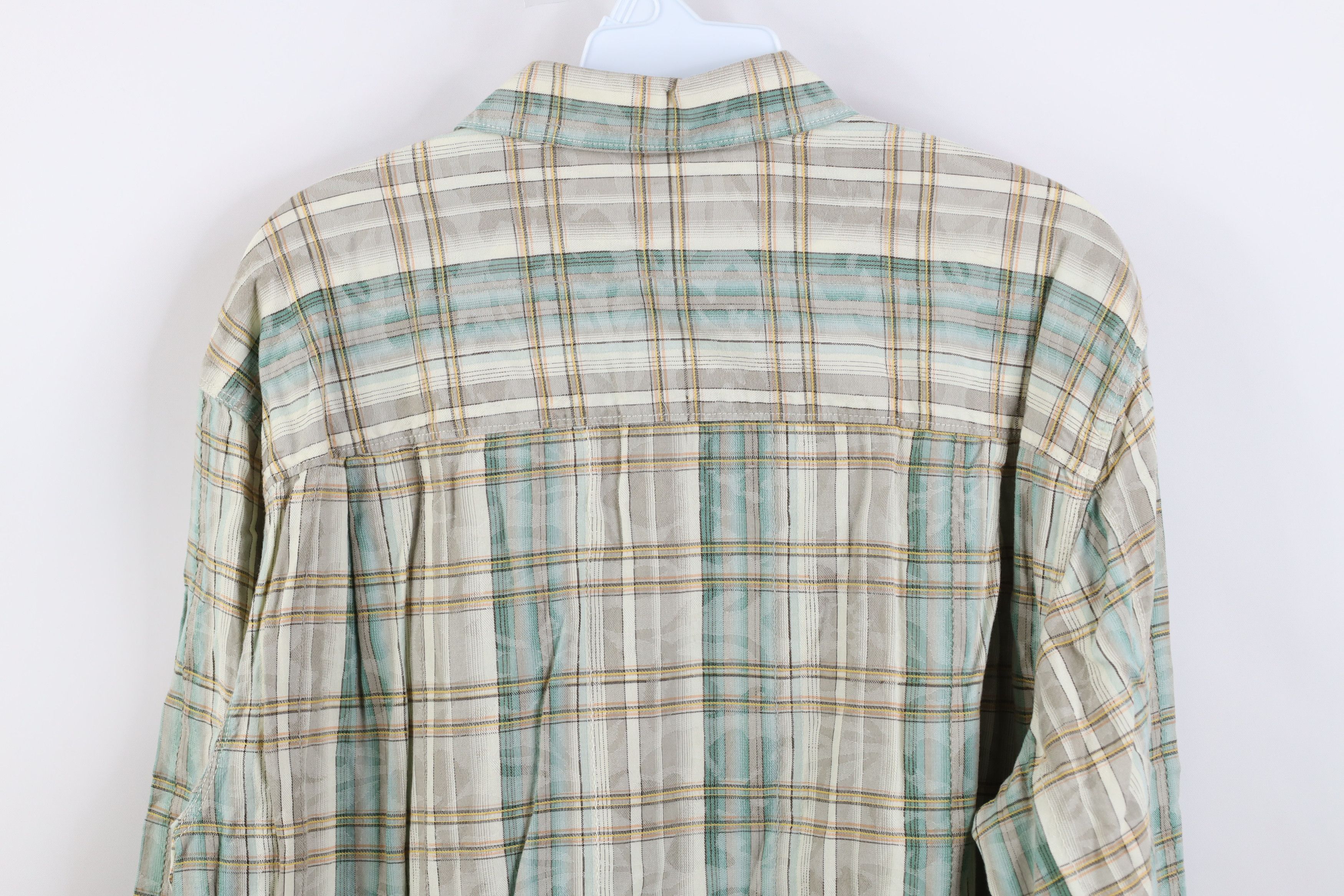 Tommy Bahama Vintage Tommy Bahama Flower Collared Button Shirt Plaid Size US L / EU 52-54 / 3 - 10 Thumbnail