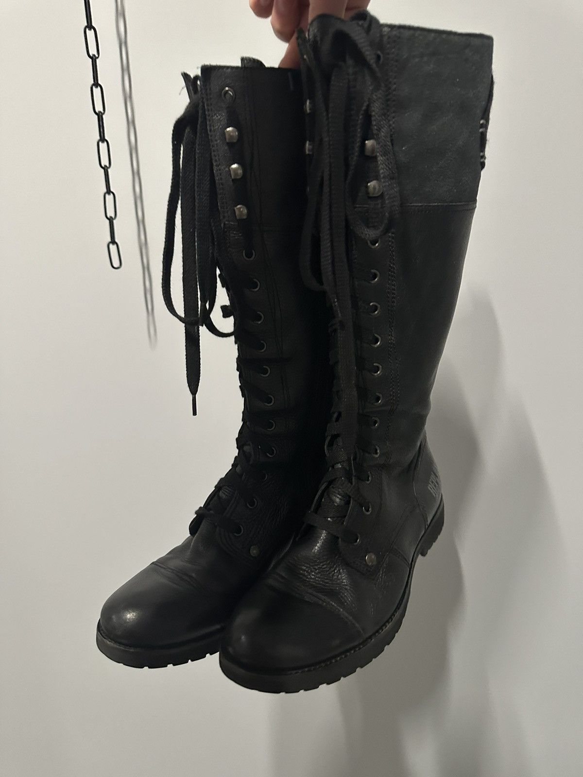 A.S.98 A.S.98 Type Avant Garde Leather High Boots Gothic Punk Size US 8 / IT 38 - 1 Thumbnail