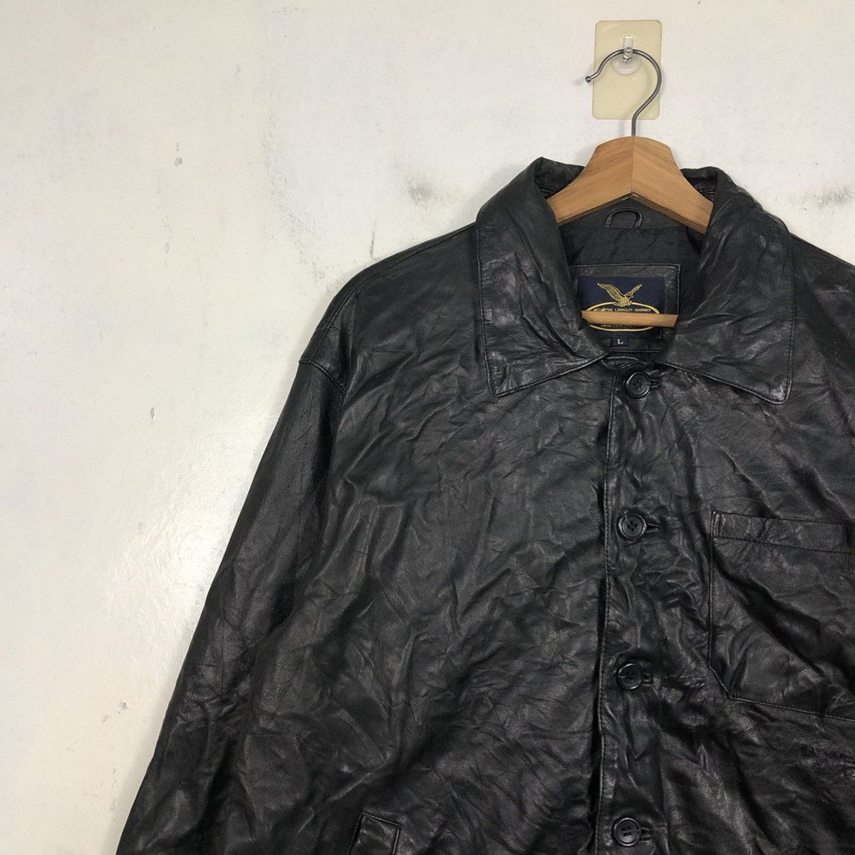 Japanese Brand 📌Vintage Biker Leather Jacket Suburban Issey Miyake Size US L / EU 52-54 / 3 - 9 Thumbnail