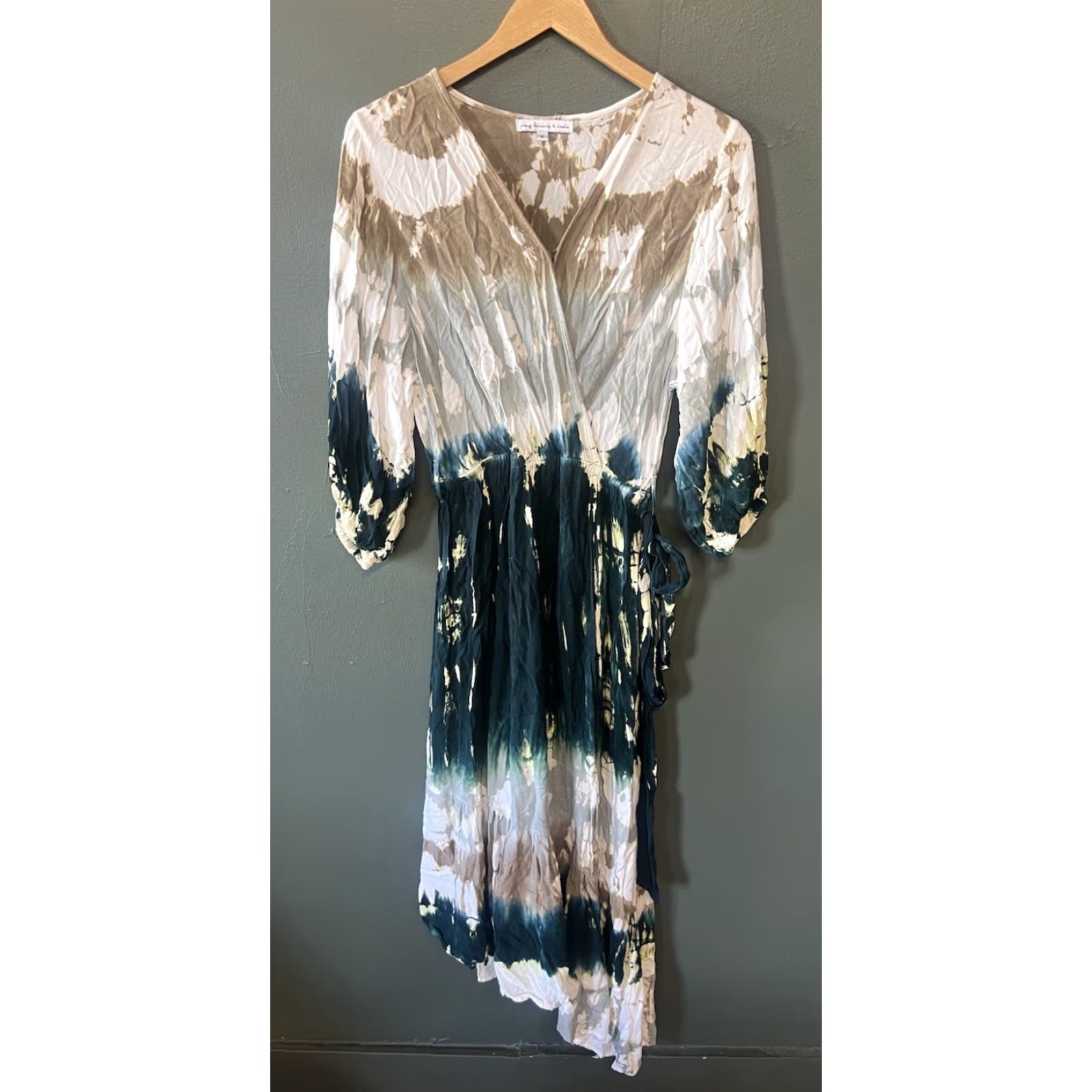Young Fabulous & Broke Young Fabulous & Broke Tie Dye Long Slip Dress 3/4 Sleeve Multicolor S Women Size S / US 4 / IT 40 - 2 Thumbnail