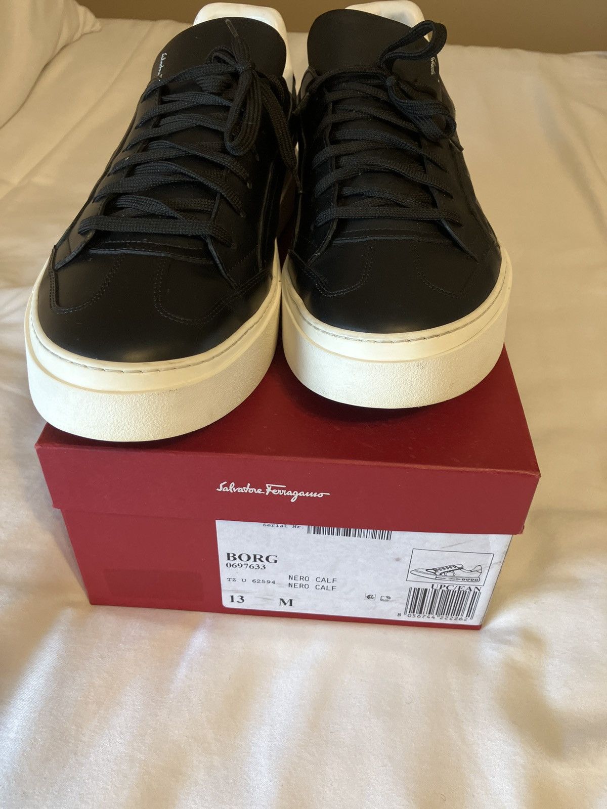 Salvatore Ferragamo Salvatore Ferragamo BORG 0697633 NERO CALF Size US 13 / EU 46 - 2 Thumbnail