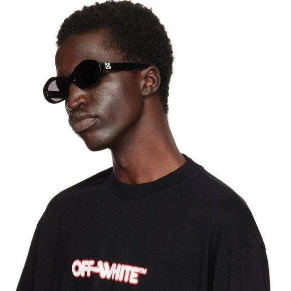 Off-White 🕶️New Off-White OERI13G EDISON 1007 Sunglasses - Black Size ONE SIZE - 3 Thumbnail