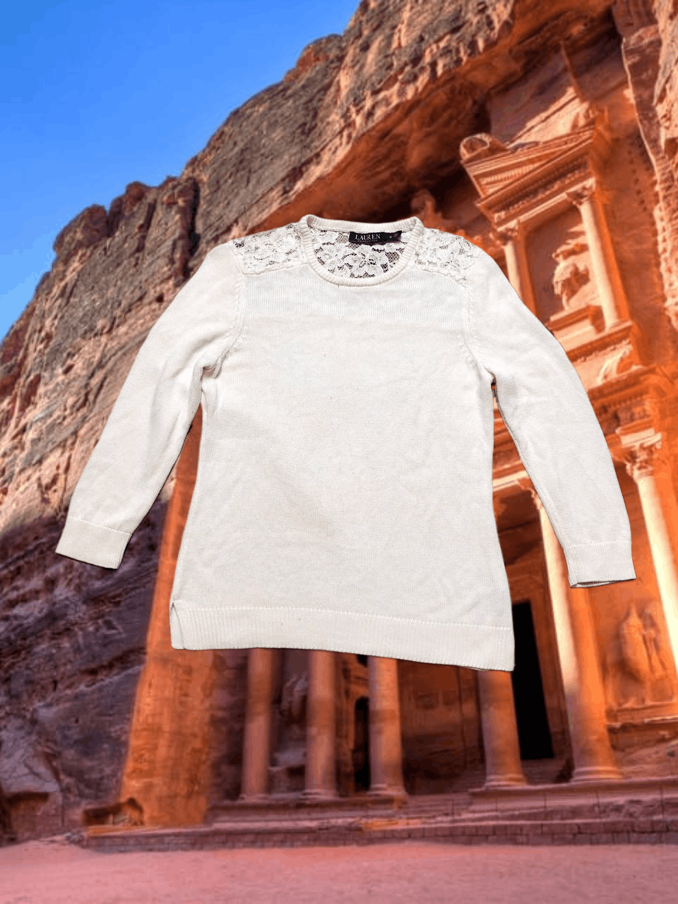 Lauren Ralph Lauren white Long Sleeve Lauren Ralph Lauren Vintage Y2K size M Size M / US 6-8 / IT 42-44 - 1 Thumbnail