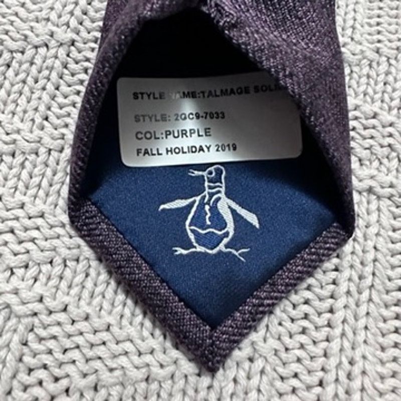 Original Penguin Original Penguin purple skinny tie Size ONE SIZE - 4 Thumbnail