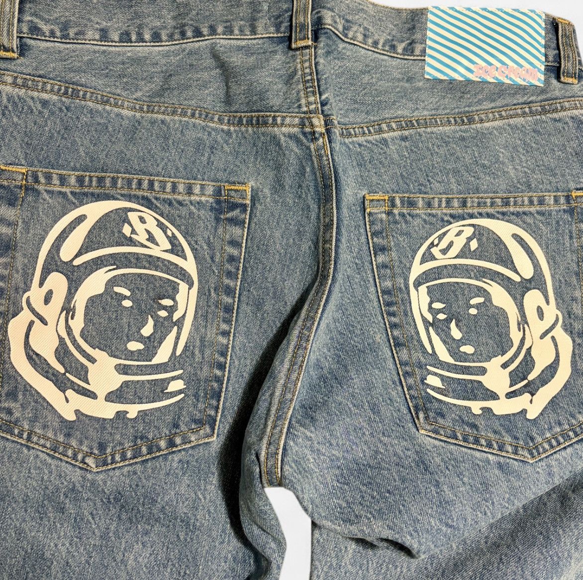 Icecream BBC Ice Cream Washed Blue Jeans S Running Dog Astro Size US 32 / EU 48 - 11 Thumbnail