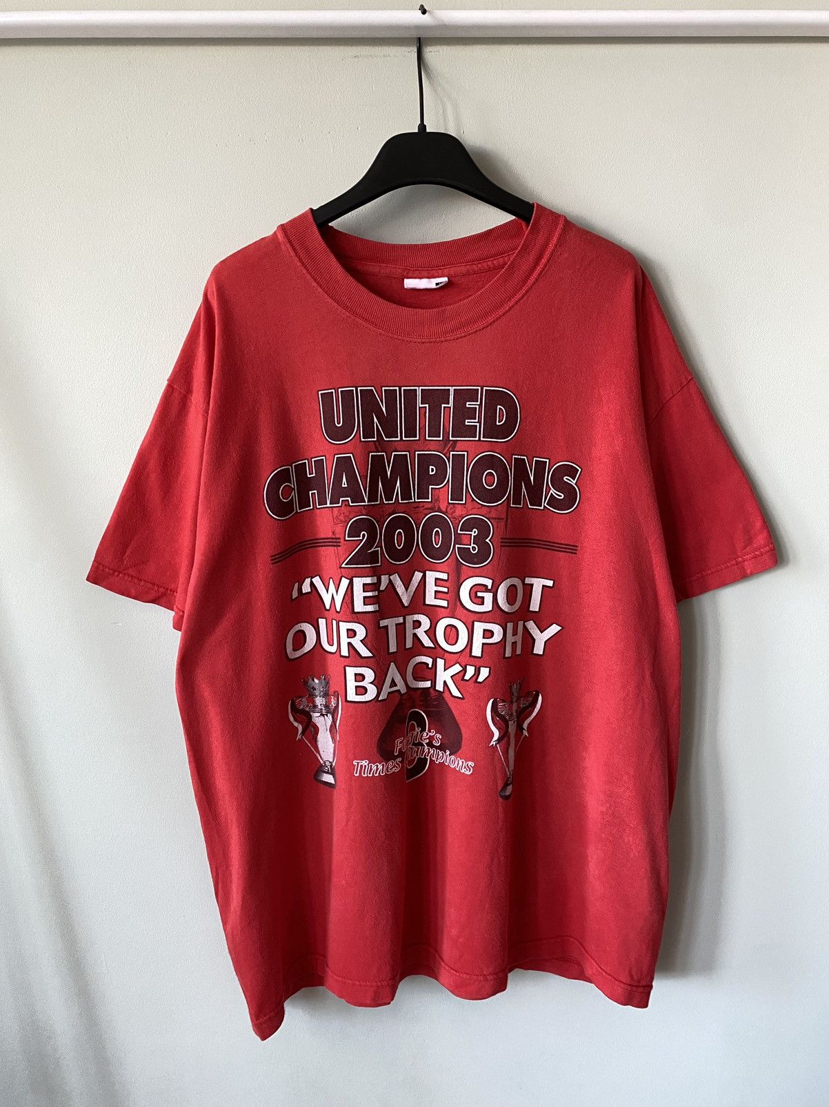 Vintage 2003 Manchester United Ferguson’s Champion cup t shirt Size US L / EU 52-54 / 3 - 1 Thumbnail