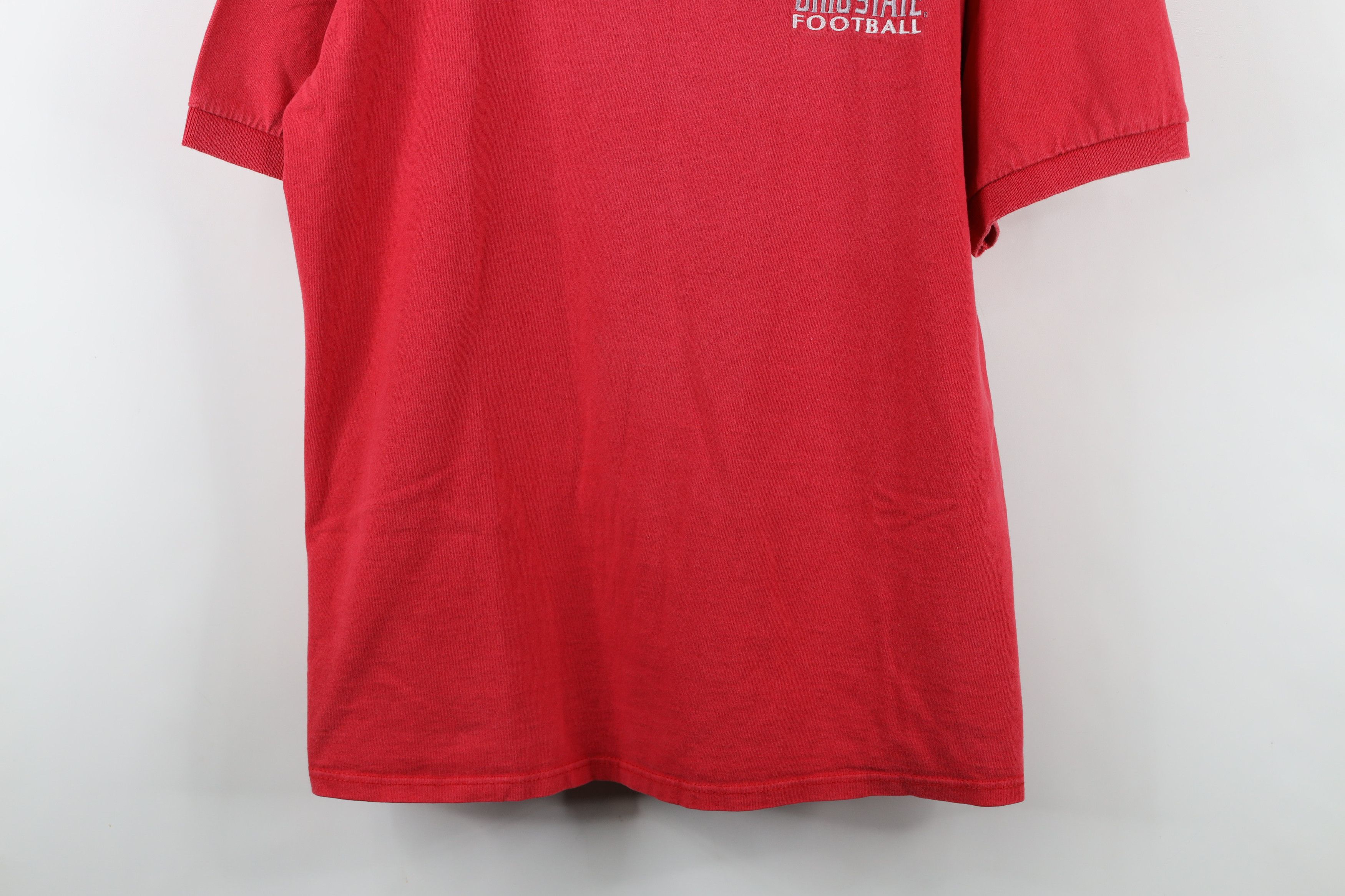 Vintage Vintage 90s Ohio State University Football Ringer T-Shirt Size US L / EU 52-54 / 3 - 3 Thumbnail
