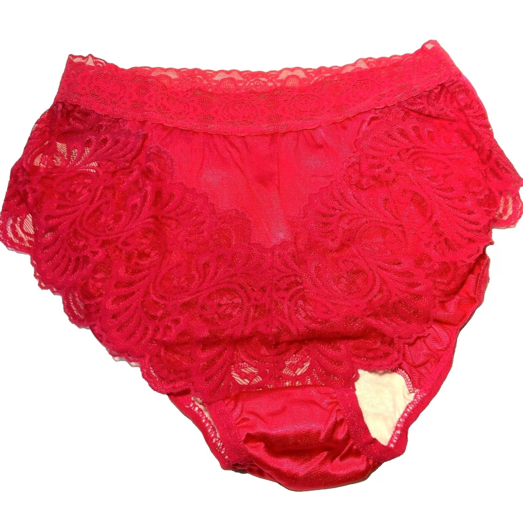 Vintage VINTAGE Lane Bryant Panties Underwear Pink Nylon Lace Brief Womens L NOS Size 36" / US 14 / IT 50 - 2 Thumbnail
