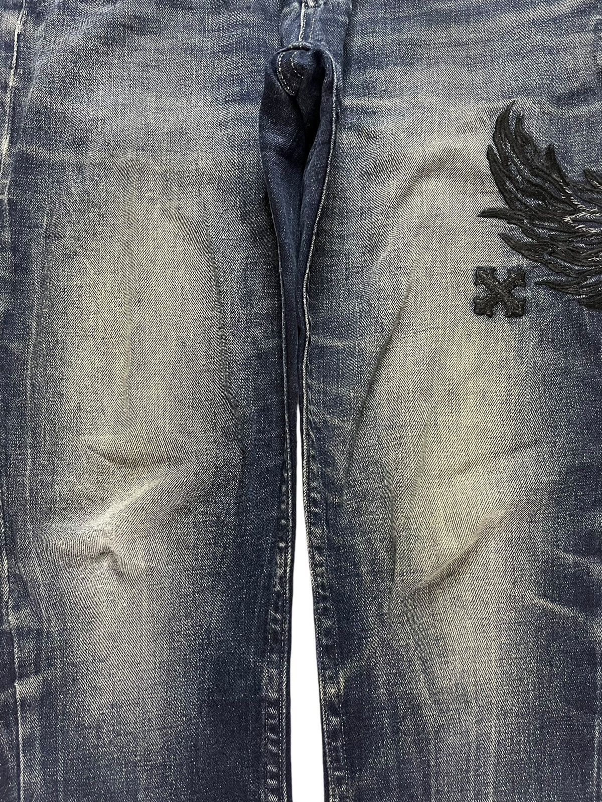 Japanese Brand × Seditionaries Vintage Japanese Brand Embellished Cross Patched Jeans Size US 33 - 5 Thumbnail