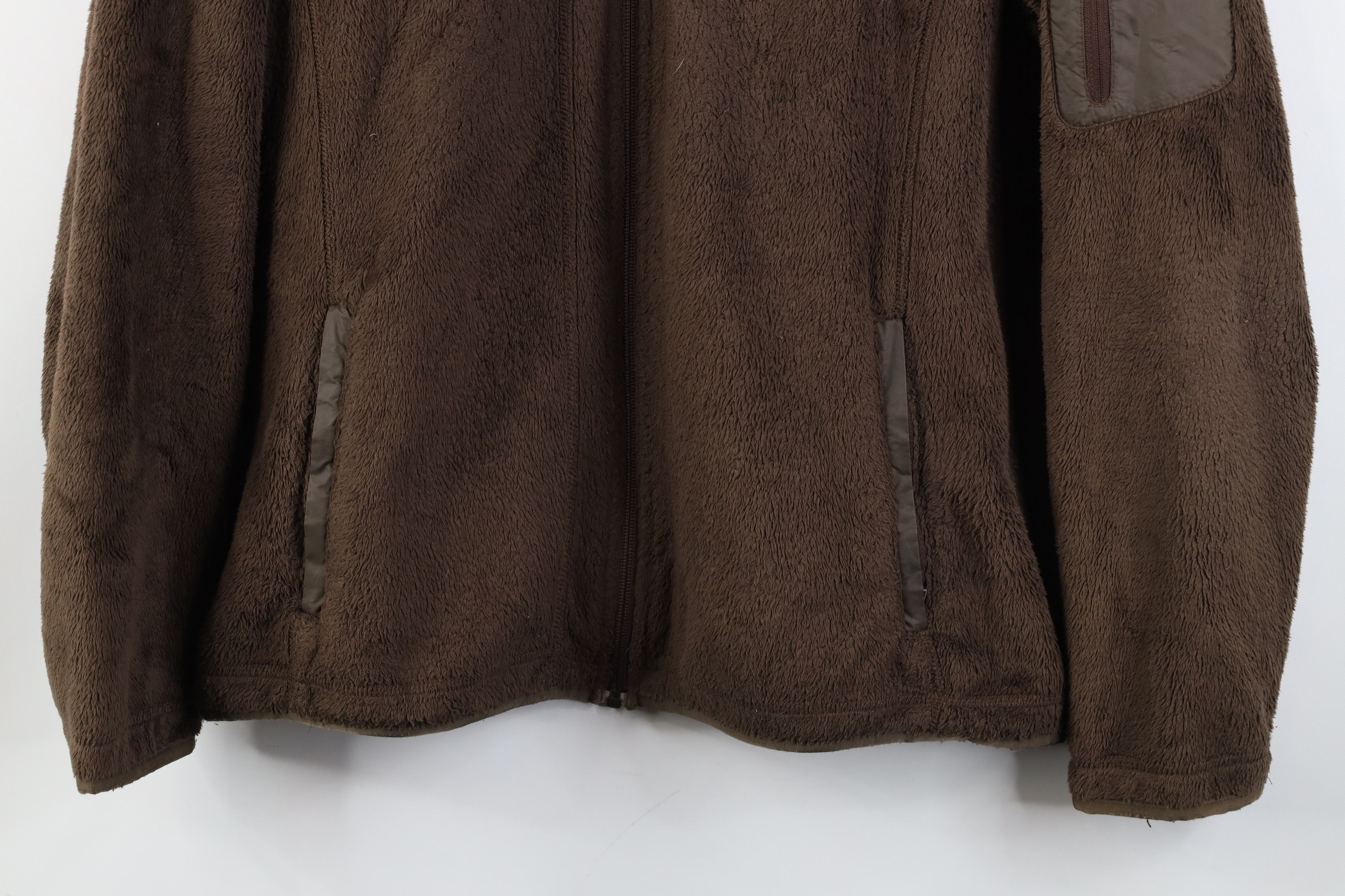 Nike Vintage Y2K Nike ACG Swoosh Deep Pile Fleece Jacket Brown Size US XL / EU 56 / 4 - 3 Thumbnail