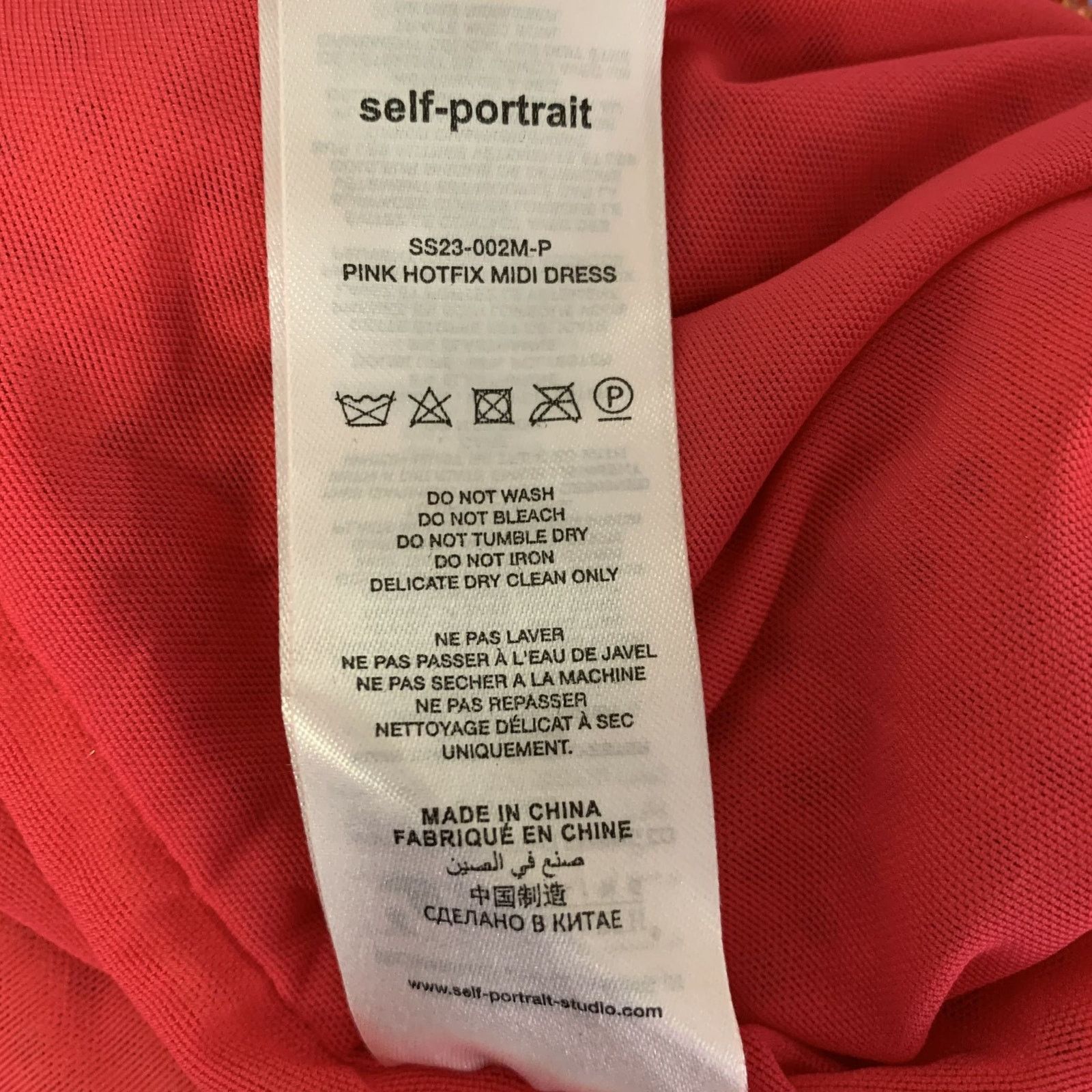 Self-Portrait SELF-PORTRAIT Size 0 Orange Pink Ombre Midi Dress Size XS / US 0-2 / IT 36-38 - 9 Thumbnail