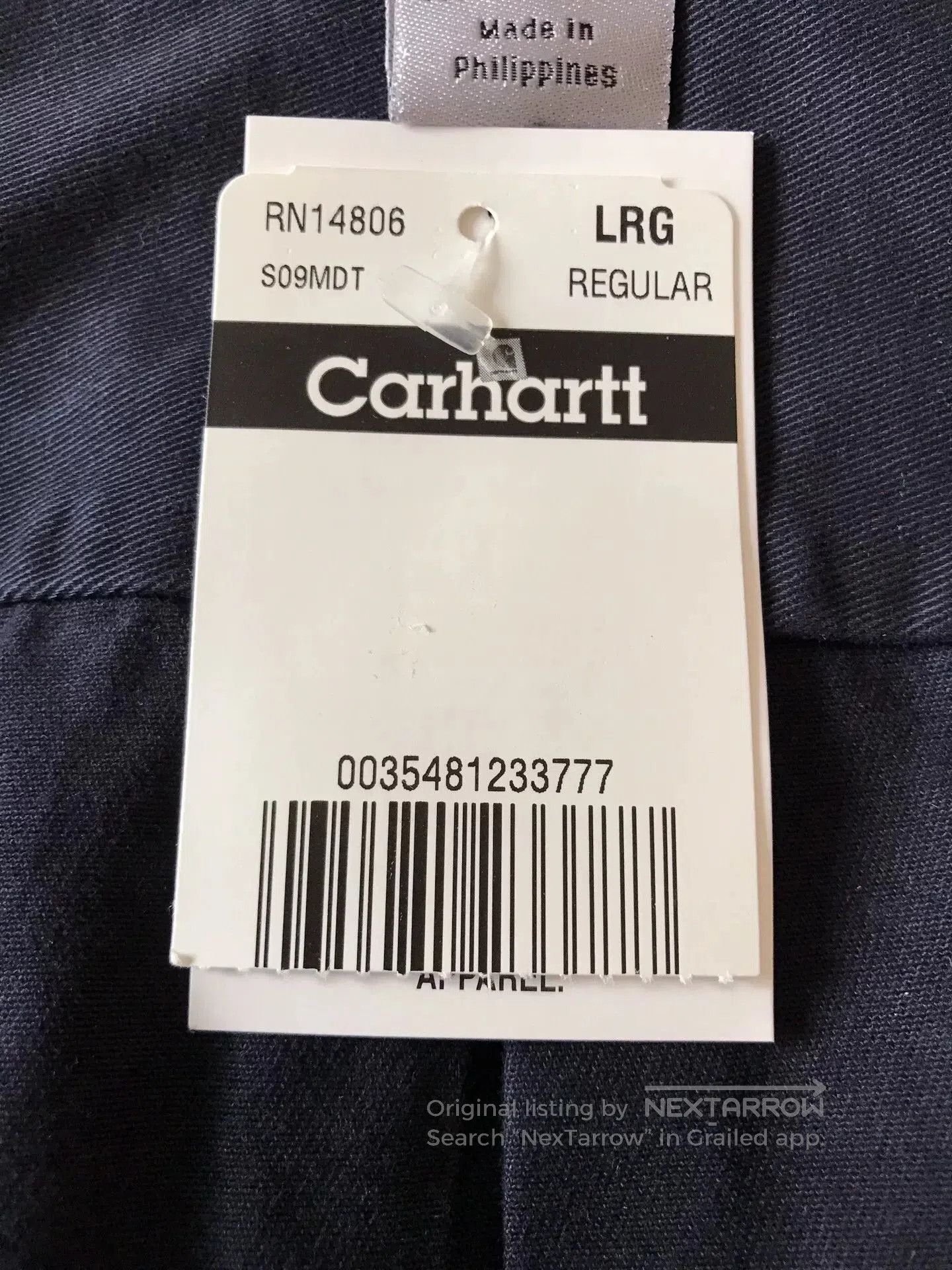 Carhartt Carhartt S09 MDT Midnight Blue Work Shirt. Size US L / EU 52-54 / 3 - 8 Thumbnail