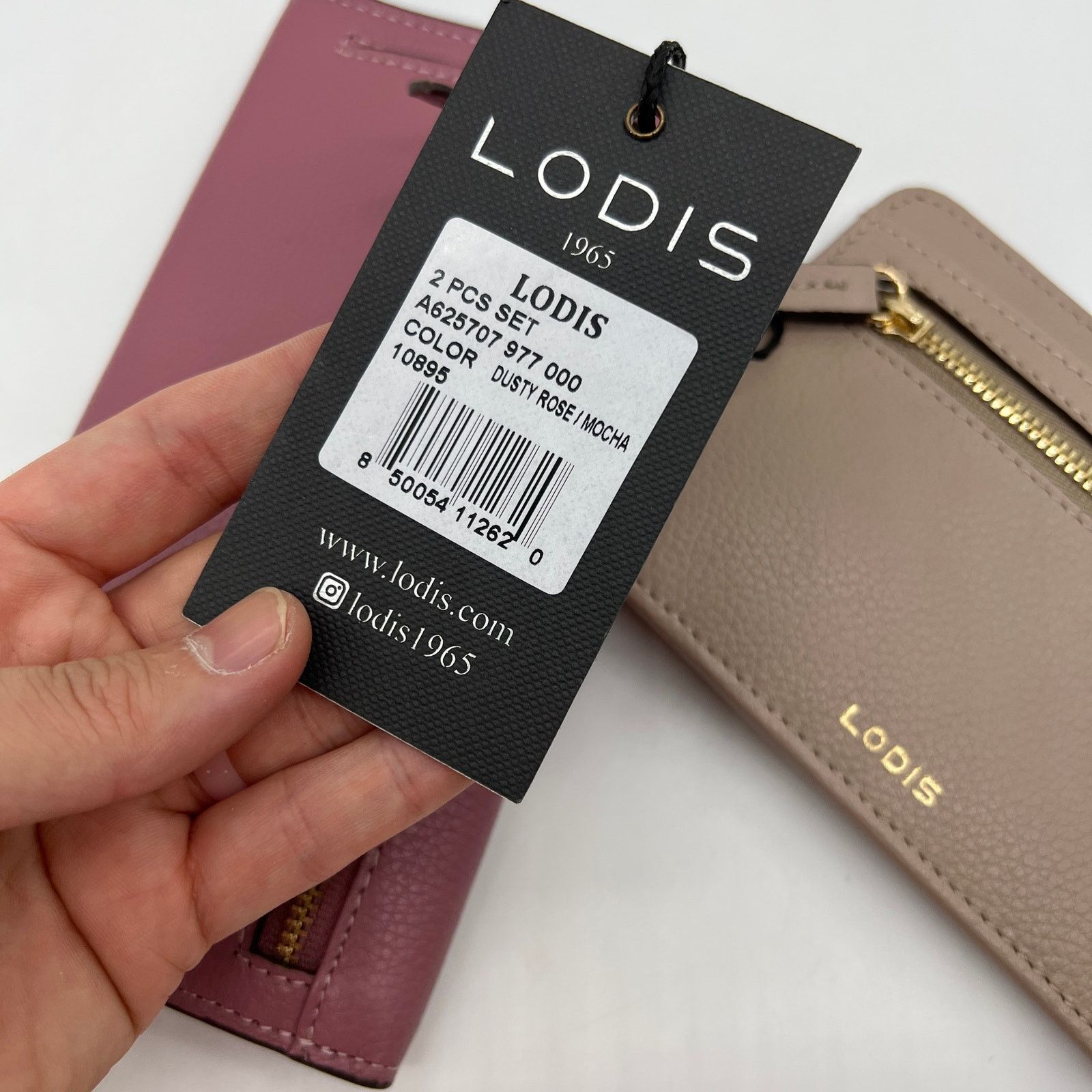 Other LODIS Texas Leather 2-Piece Wallet Set Pink & Brown Size ONE SIZE - 14 Thumbnail