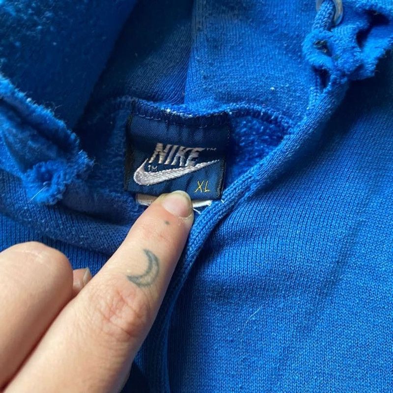 Nike Late 80s Thrashed Nike Hoodie Size US L / EU 52-54 / 3 - 3 Thumbnail
