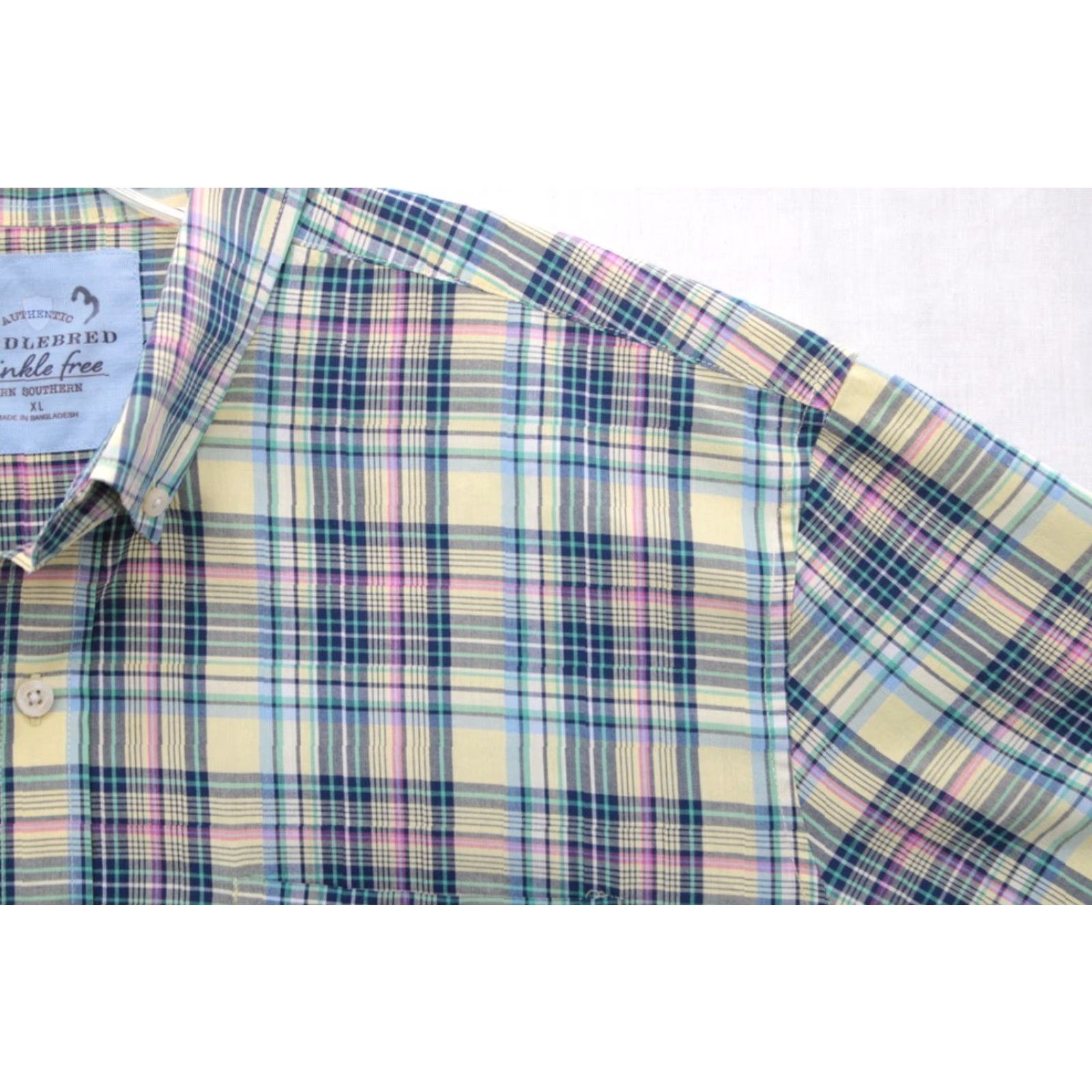 Born Saddlebred Born Southern Shirt Men's XL Multicolor Plaid Preppy Vacation Shirt Size US XL / EU 56 / 4 - 4 Thumbnail