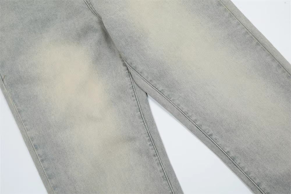 Japanese Brand Washed street loose zipper slit casual straight jeans y2k Size US 32 / EU 48 - 6 Thumbnail