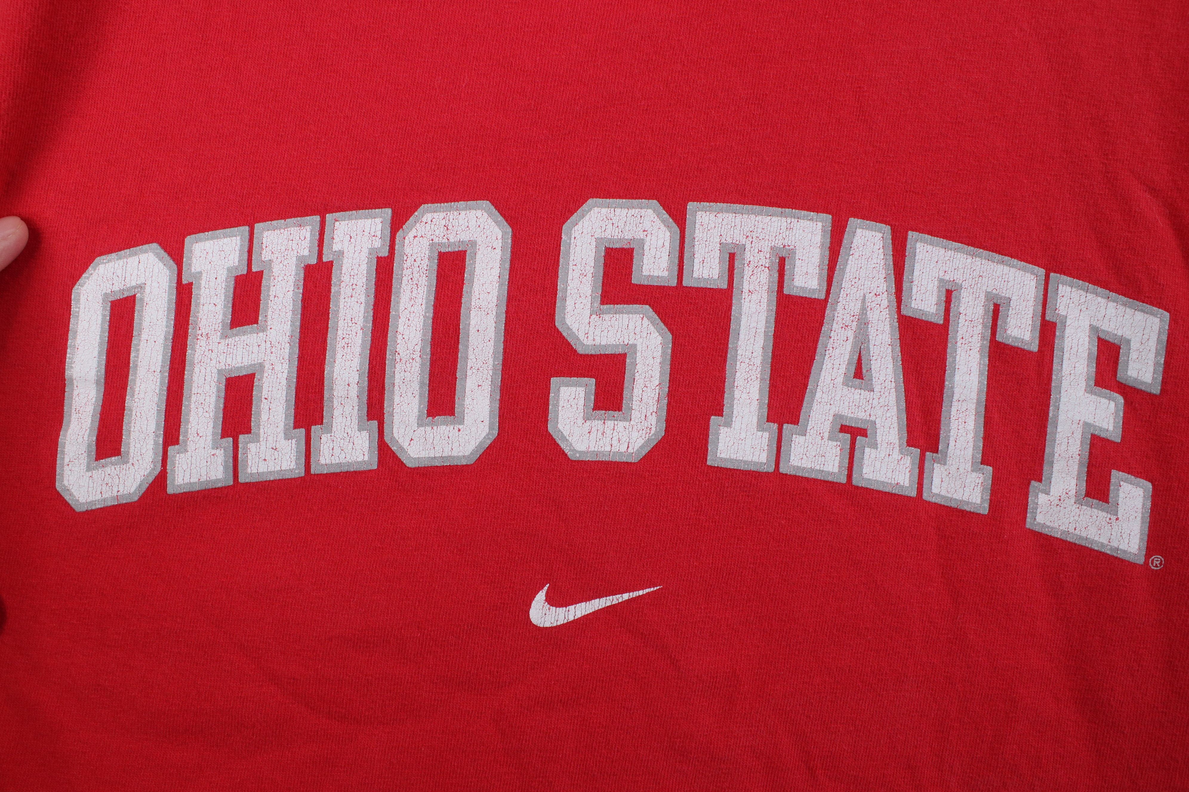 Nike Vintage Nike Center Swoosh Ohio State University T-Shirt Size US XL / EU 56 / 4 - 4 Thumbnail