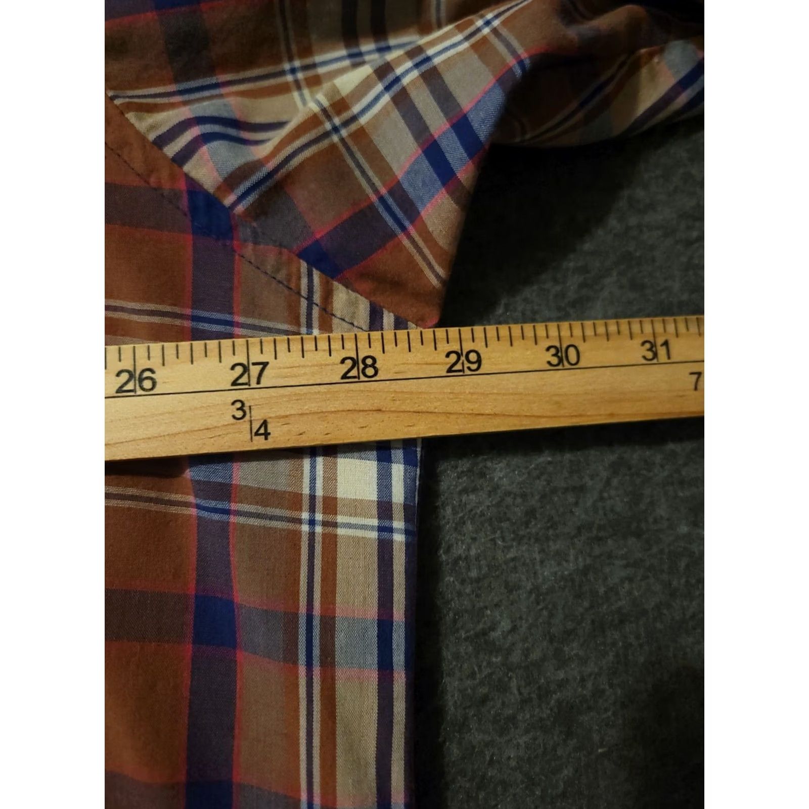 Wrangler Vintage Wrangler Pearl Snap Shirt Mens XL Tails 19-36 Tall Long Sleeve Brown Size US XXL / EU 58 / 5 - 3 Thumbnail