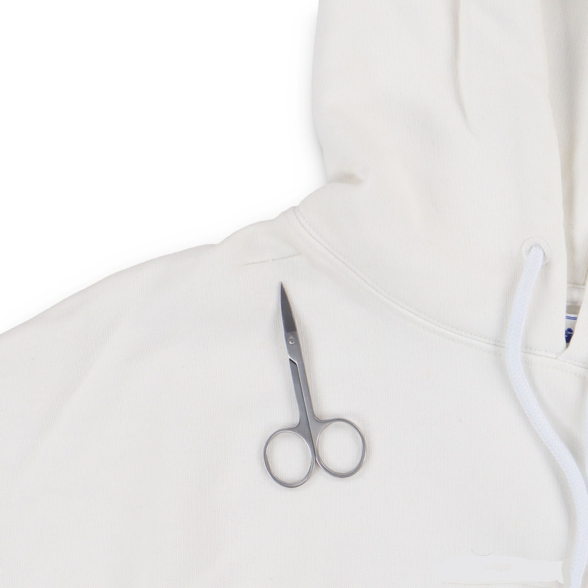 Off-White White Embroidered Cut Here Logo Oversized Skate Hoodie Size XS / US 0-2 / IT 36-38 - 7 Thumbnail
