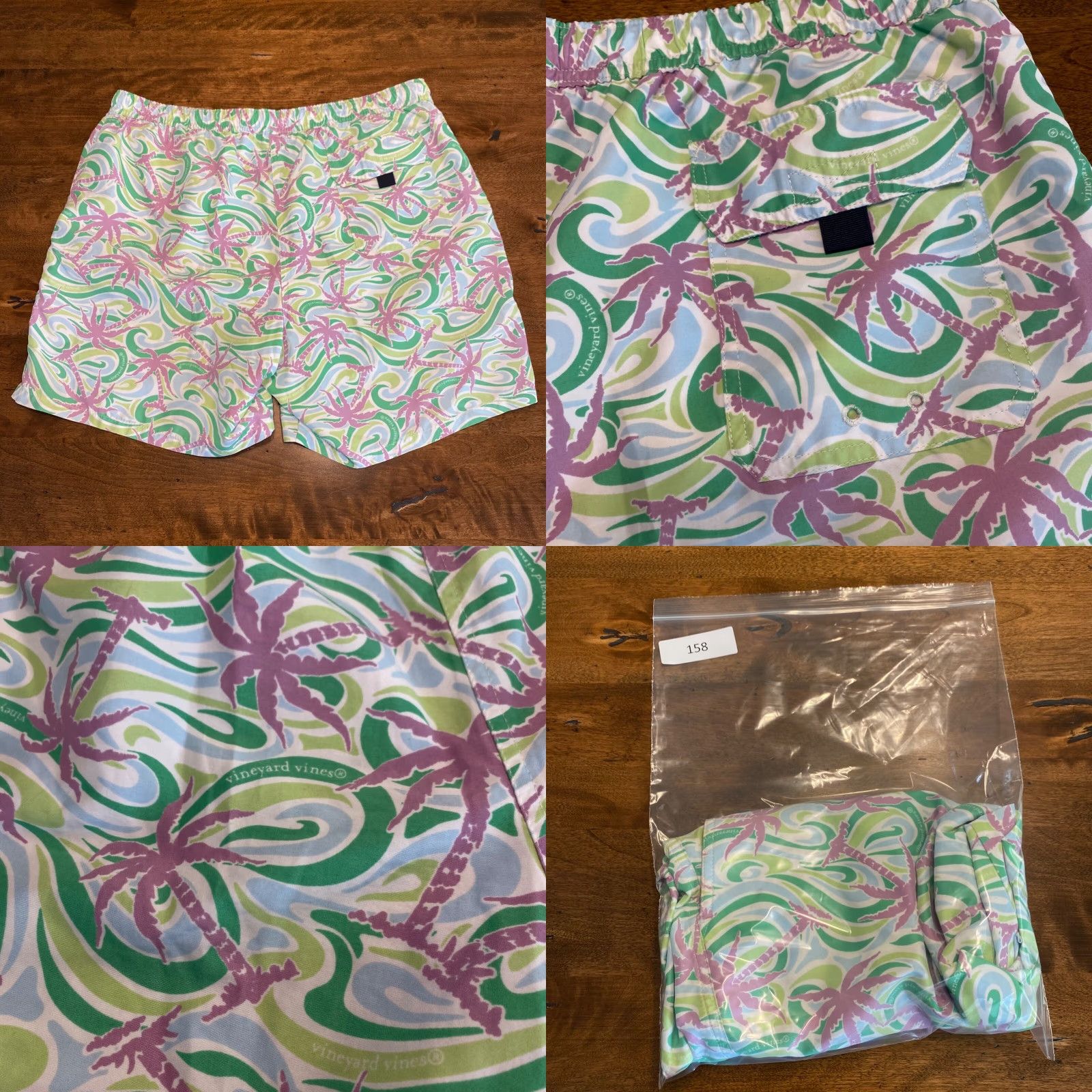 Vineyard Vines Vineyard Vines Swim Trunks Mens Large Floral Palm Trees Lined Beach Shorts Bottom Multicolor Beach Mens L Size US 33 - 8 Thumbnail