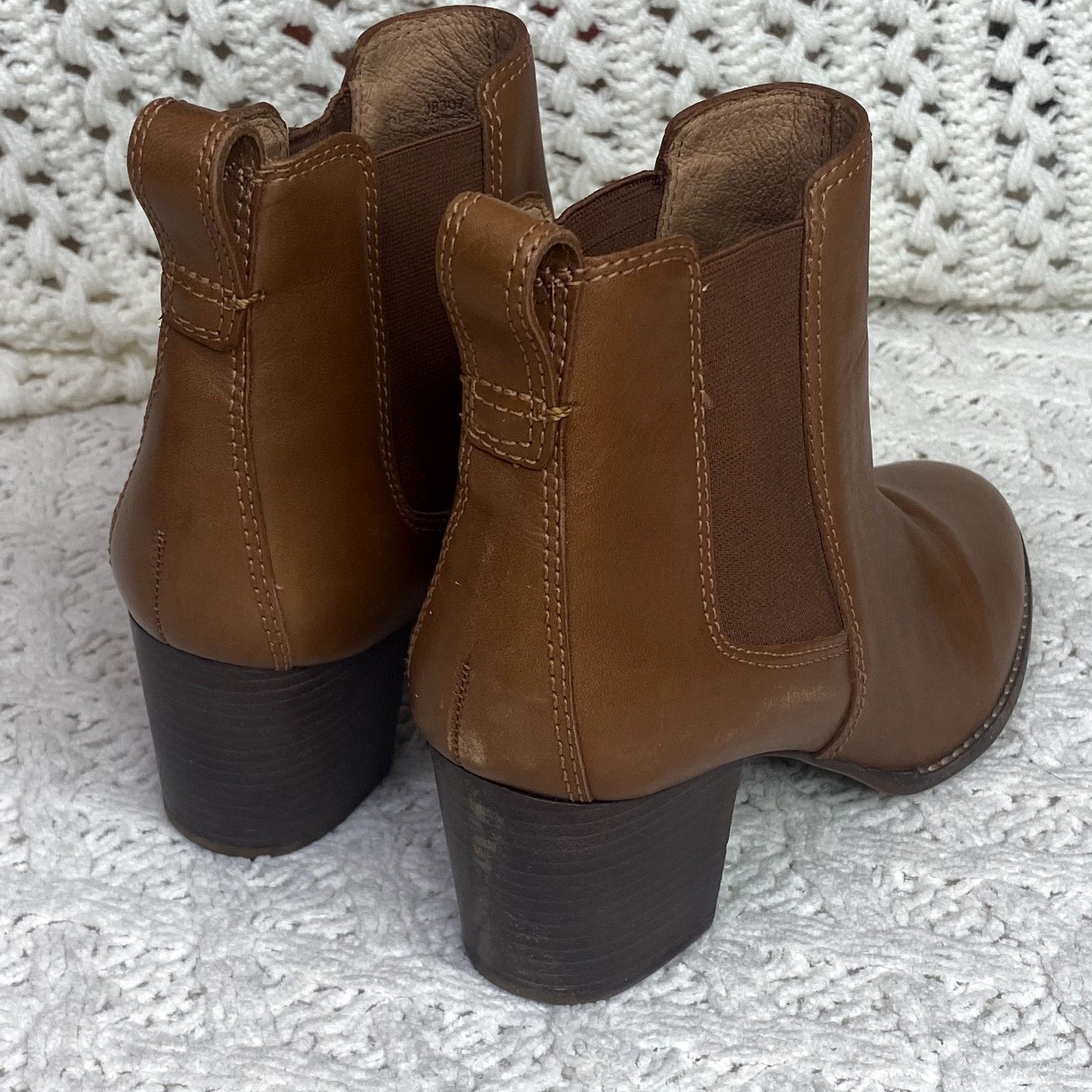 Madewell Madewell Regan Boots, Saddle Brown Leather, Pull-On Booties, Size US 8.5 / IT 38.5 - 4 Thumbnail