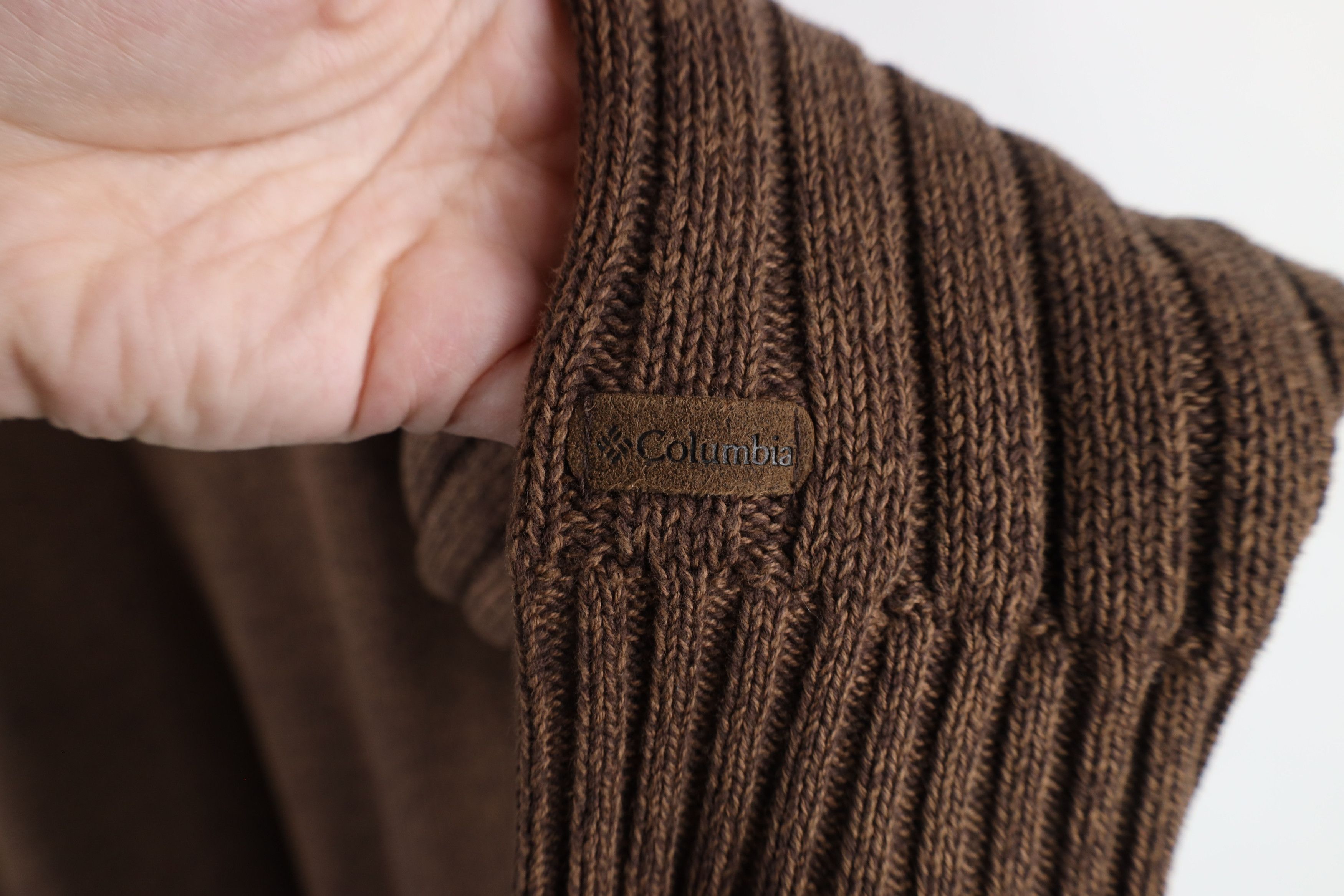 Columbia × Vintage Vintage Columbia Cotton Ribbed Knit Sweater Heather Brown Size US M / EU 48-50 / 2 - 4 Thumbnail