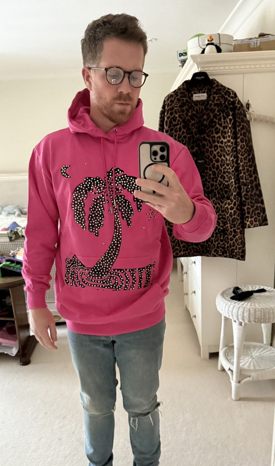 Celine $2.1k 🤑 FW22 Celine Lost Paradise pink studded embroidered Size US L / EU 52-54 / 3 - 9 Thumbnail