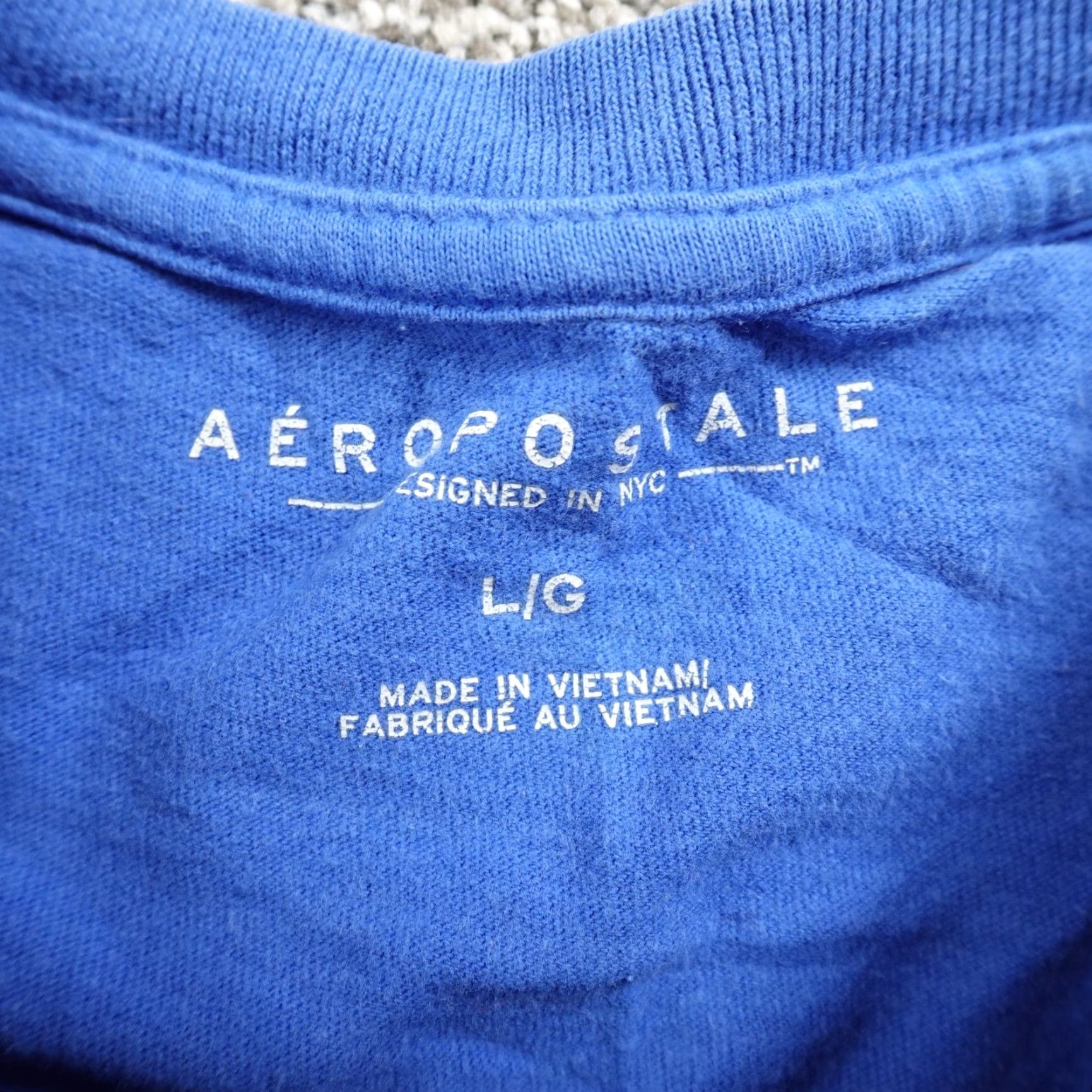 Vintage Aero NYC Spell Out Logo Aeropostale Shirt Mens L Blue Applique Preppy Casual Y2K Size US L / EU 52-54 / 3 - 6 Thumbnail