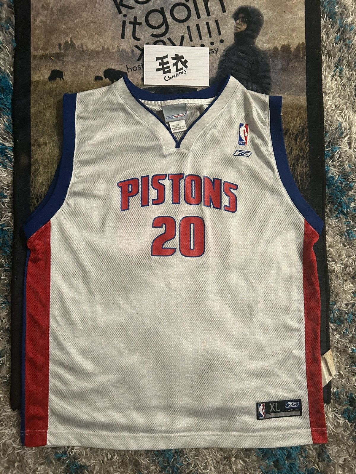 Reebok 2000s Pistons NBA Reebok Jersey Size US XL / EU 56 / 4 - 1 Thumbnail