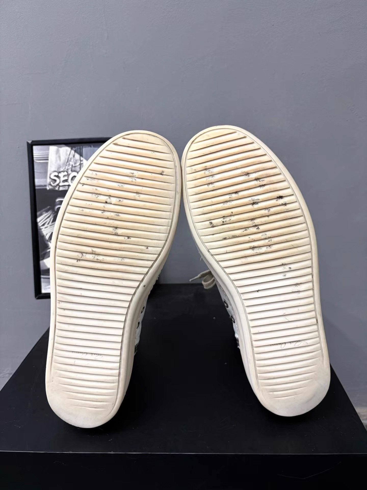 Rick Owens RickOwens Mainline Pure White Leather High-Top Sneakers K34 Size US 10 / EU 43 - 8 Thumbnail