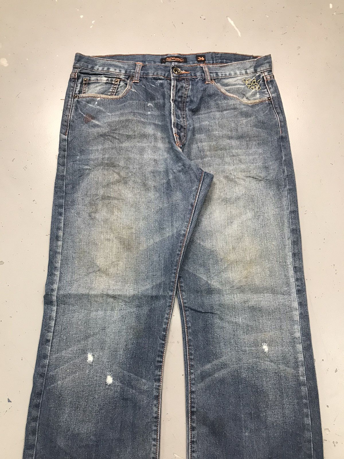Ed Hardy Vintage Ed hardy “death before dishonor” embroidered denim Size US 38 / EU 54 - 4 Thumbnail