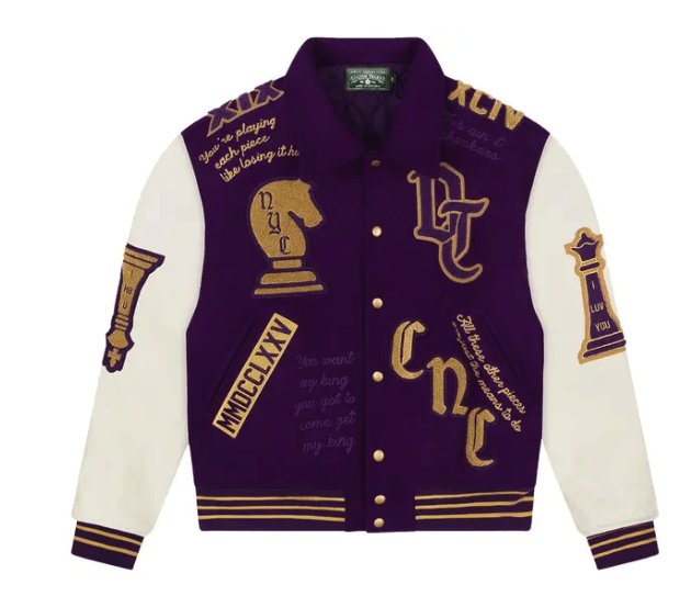 DENIM TEARS Denim Tears Grandmaster Varsity Jacket Purple XL Size US XL / EU 56 / 4 - 1 Thumbnail