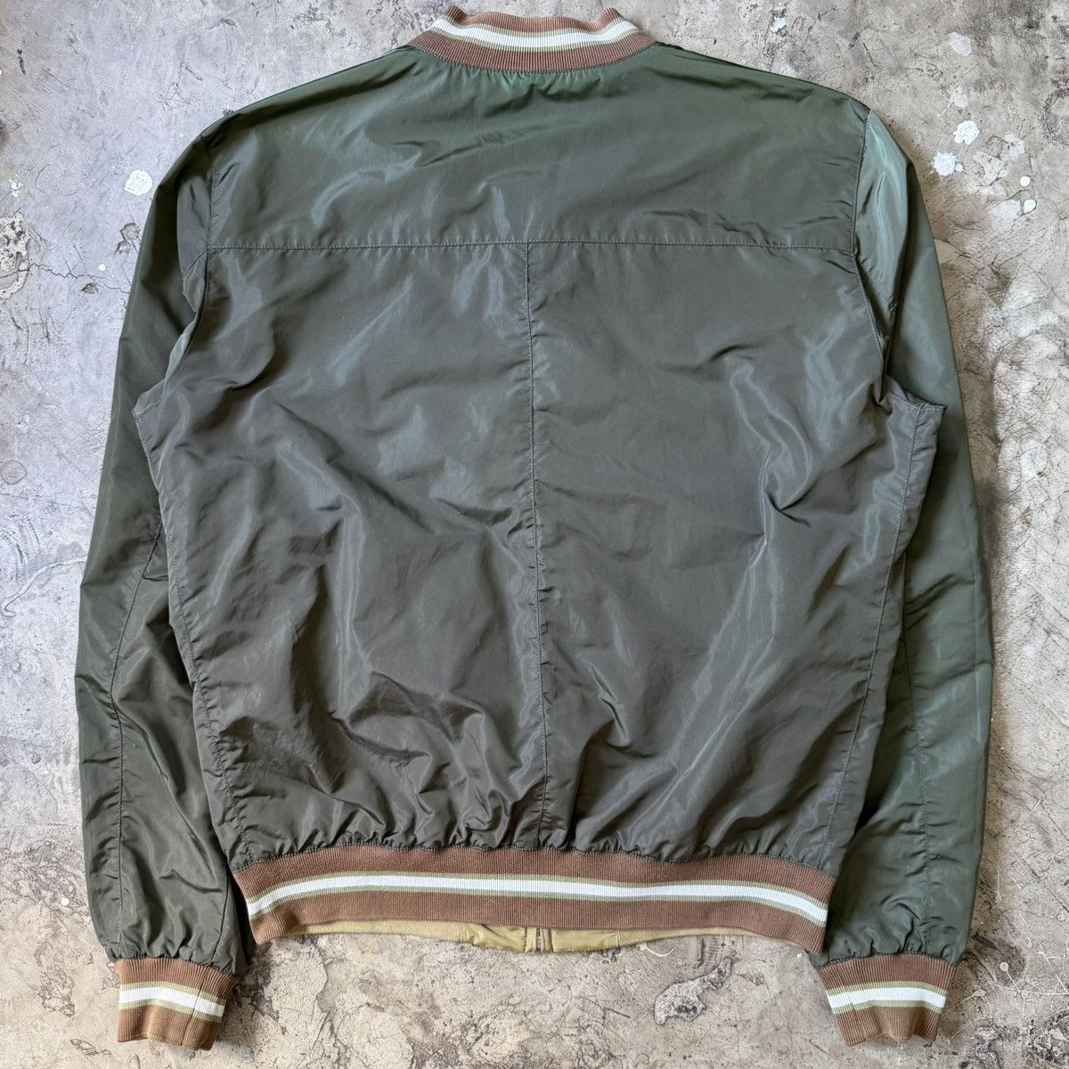 Gucci Gucci - Tom Ford - Reversible Nylon Military Bomber Jacket Size US L / EU 52-54 / 3 - 4 Thumbnail