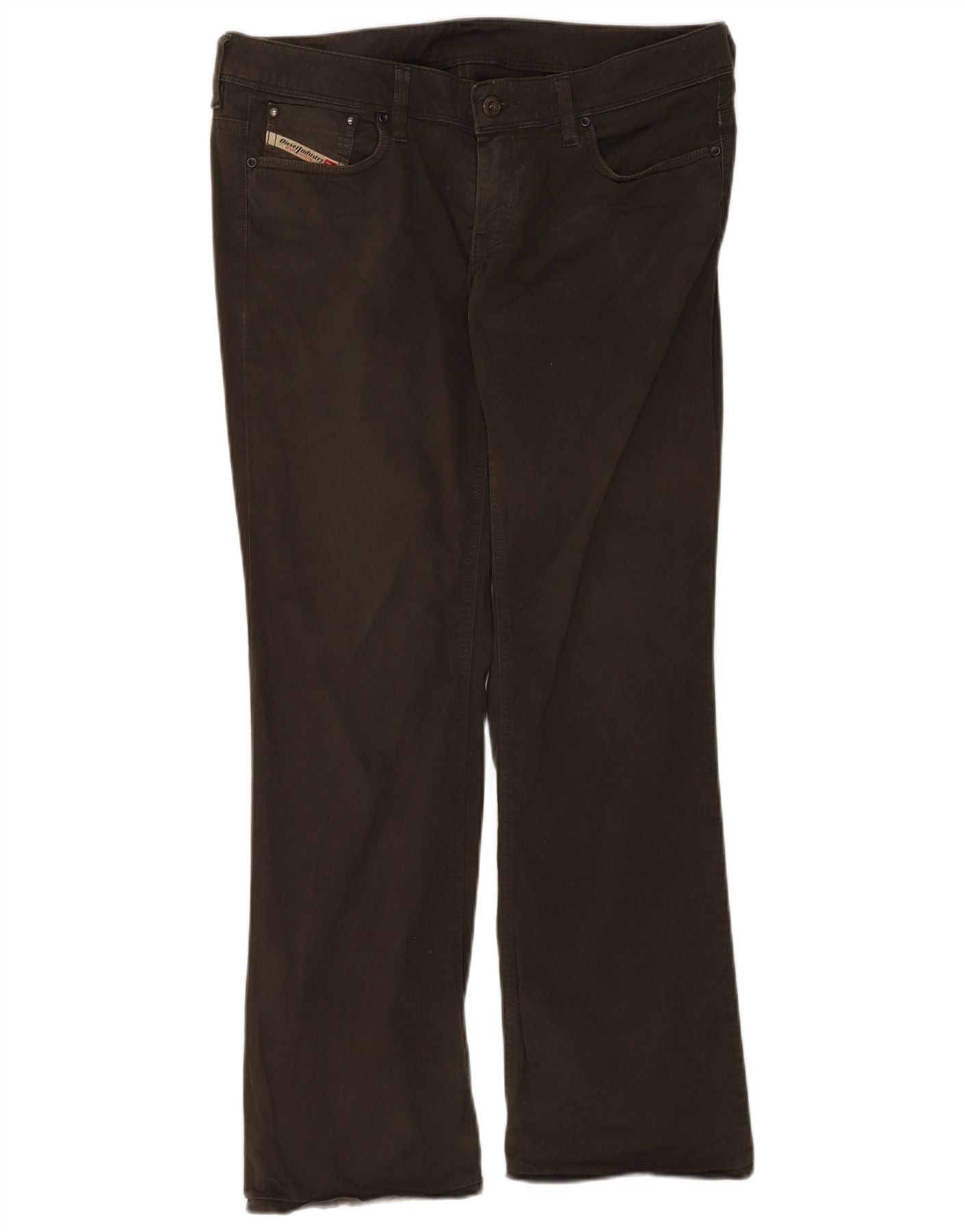 Diesel Womens Bootcut Jeans W33 L30 Khaki Cotton Size 24" / US 00 / IT 34 - 1 Thumbnail