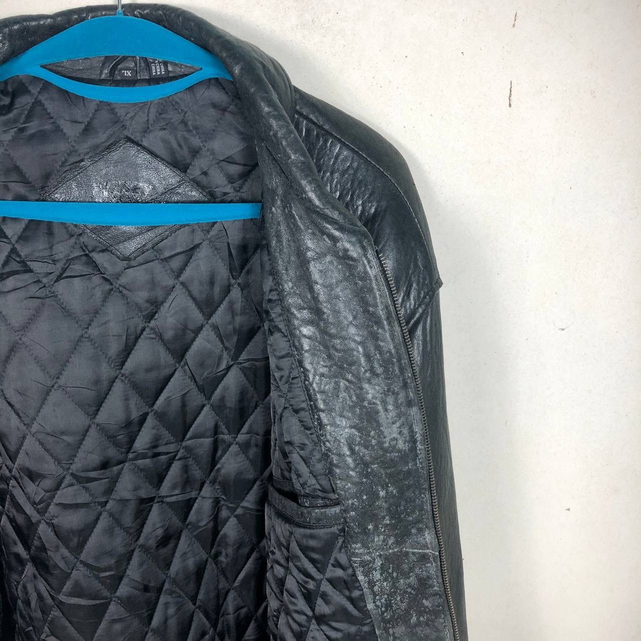 Planet Hollywood Vintage 90s Planet Hollywood Guam USA Leather Jacket Size US XL / EU 56 / 4 - 12 Thumbnail