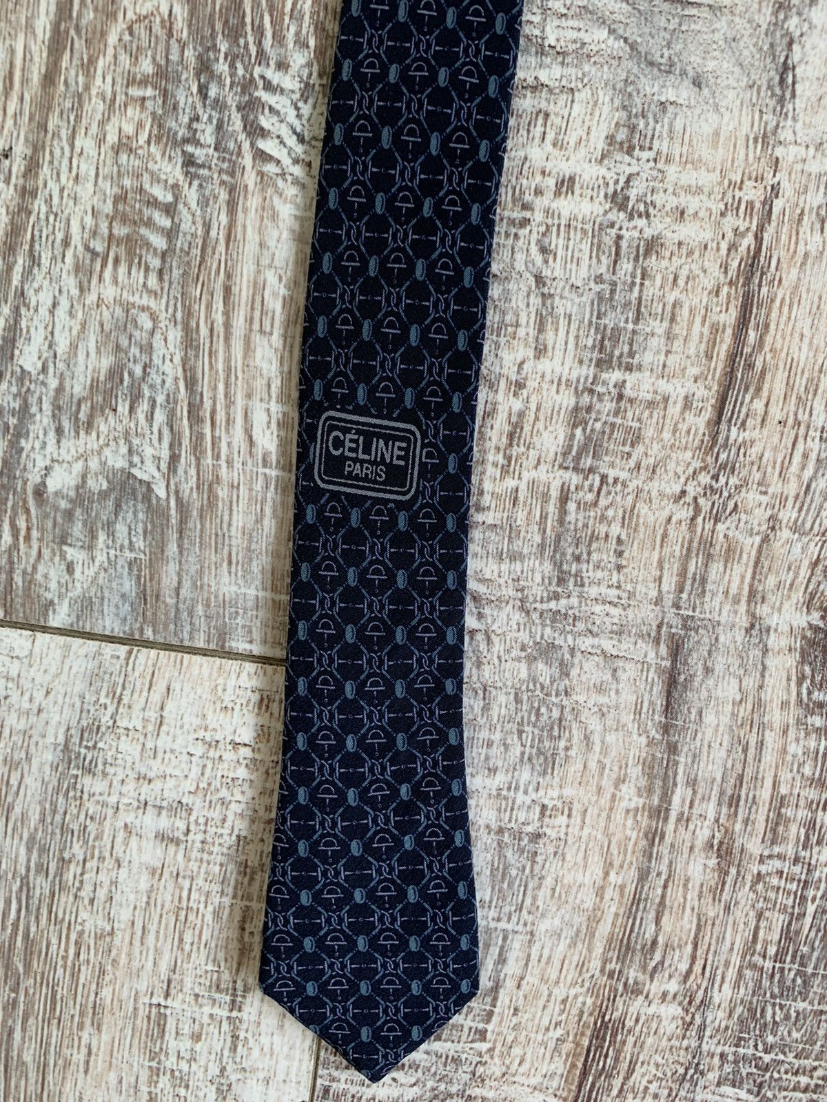Celine × Vintage Vintage Celine Paris Silk Tie Size ONE SIZE - 8 Thumbnail