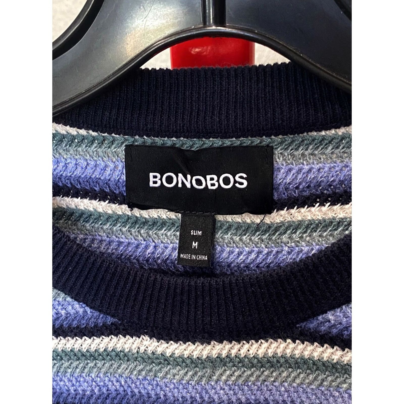 Bonobos Bonobos Multi Color Stripe Knit SWEATER Medium M Slim Mens Size US M / EU 48-50 / 2 - 3 Thumbnail