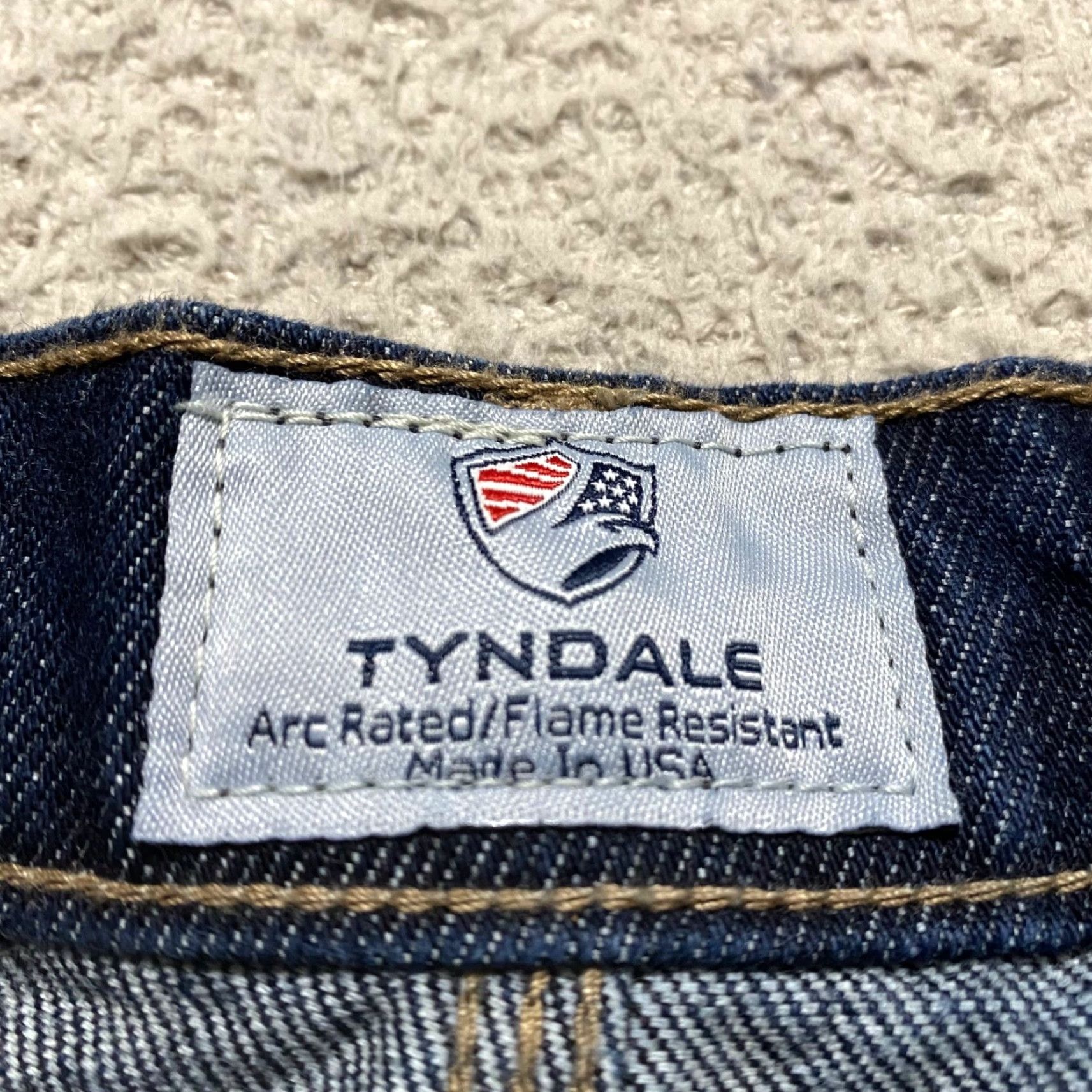 Denime Tyndale Jeans Men 42x30 Blue Denim Straight Arc Rated 15 Flame Resistant 5-Pocket Design Tight Size US 42 / EU 58 - 4 Thumbnail