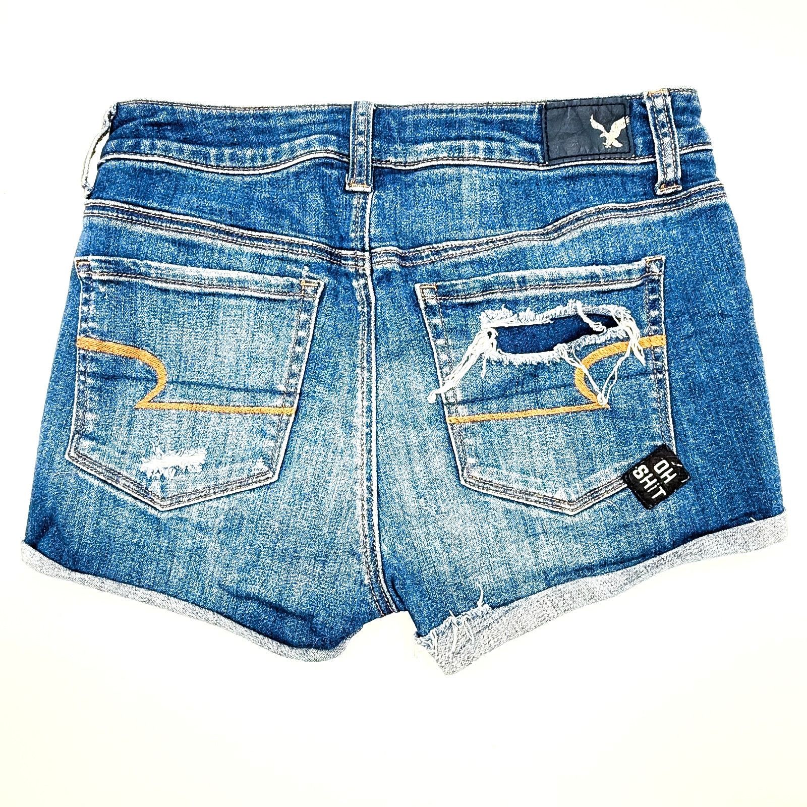 American Eagle Outfitters American Eagle Hi-Rise Shorts Size 4 Shortie Next Level Stre Size 26" / US 2 / IT 38 - 8 Thumbnail