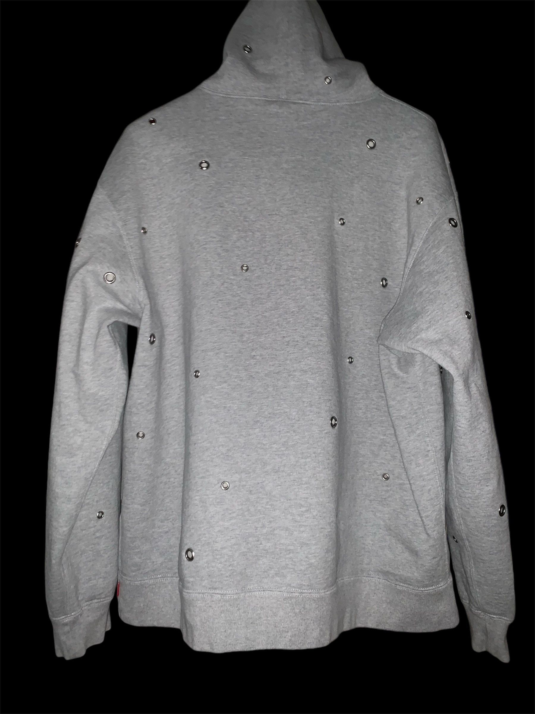 Supreme SS20 Eyelet Hoodie Grey (XL)